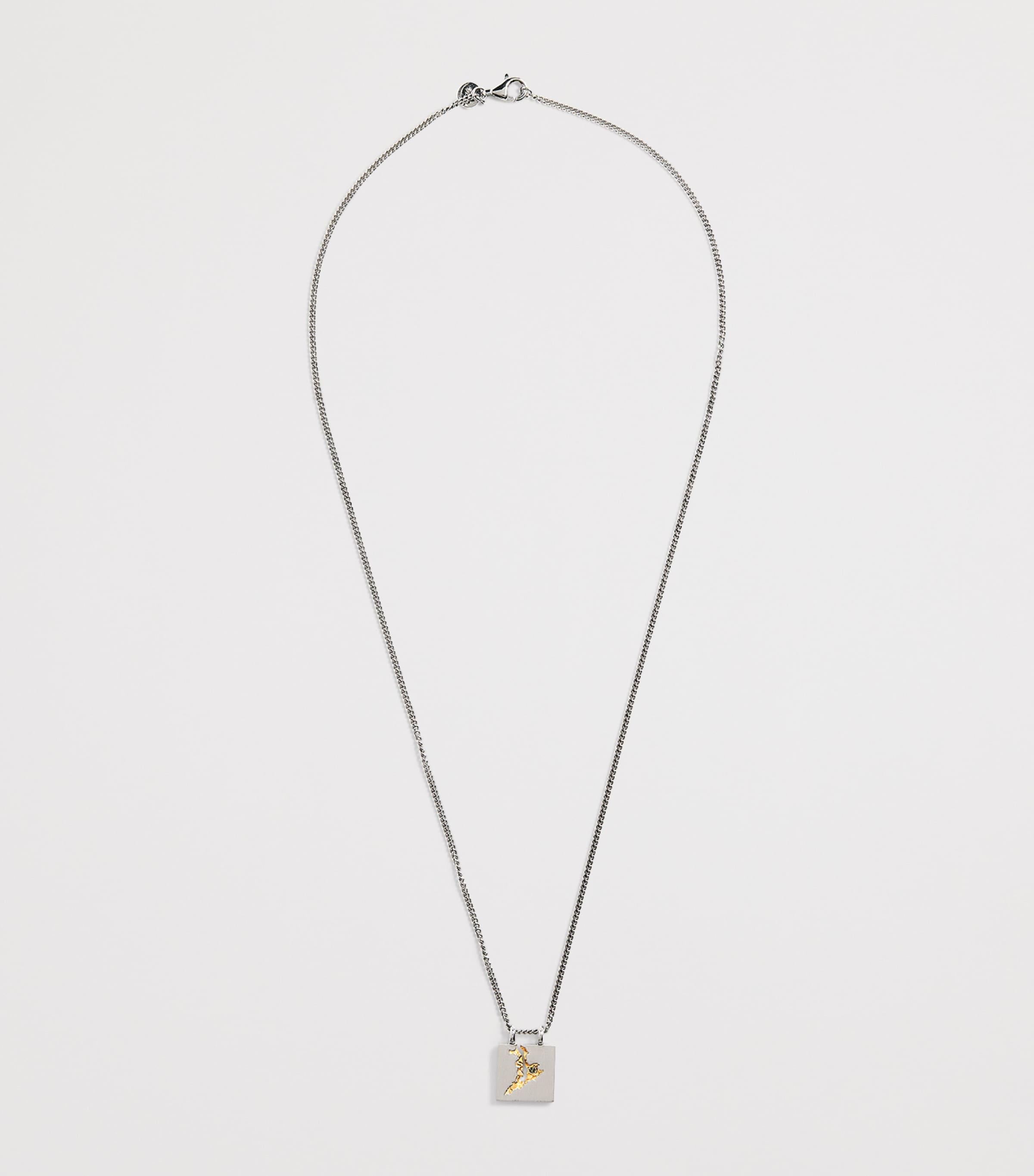 Sterling Silver and Tourmaline Mined Necklace S925 / 18KGOLD Image 3