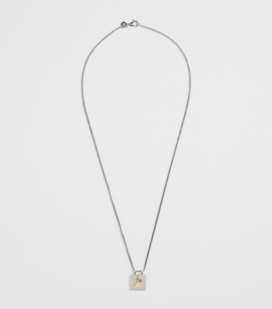 Sterling Silver and Tourmaline Mined Necklace S925 / 18KGOLD Image 3