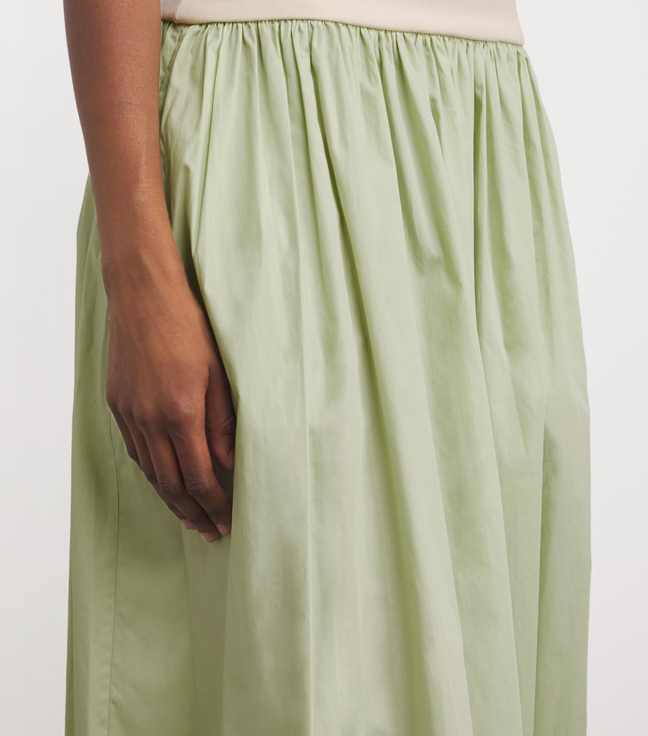 Cotton Knit Maxi Dress CREMA / PISTACHIO Image 6