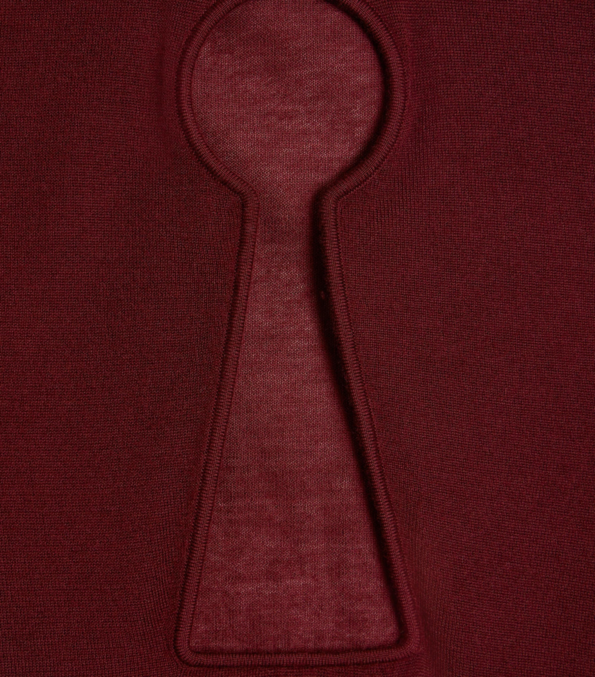 Schiaparelli Womens Cashmere Keyhole Sweater Burgundy Image 6