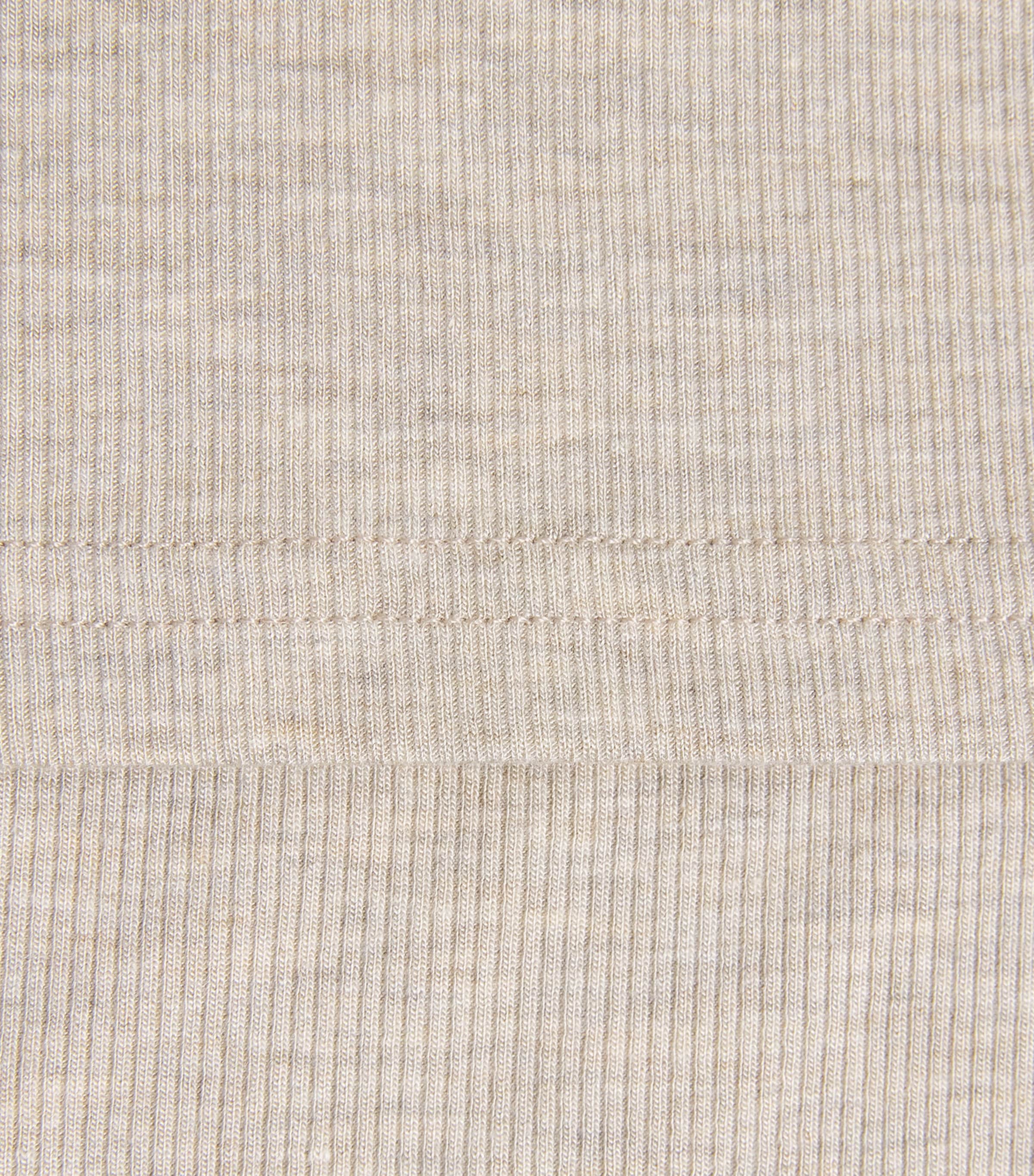 ÉTERNE Womens Ribbed Baby T-Shirt Hoat Heather Oatmeal Image 5
