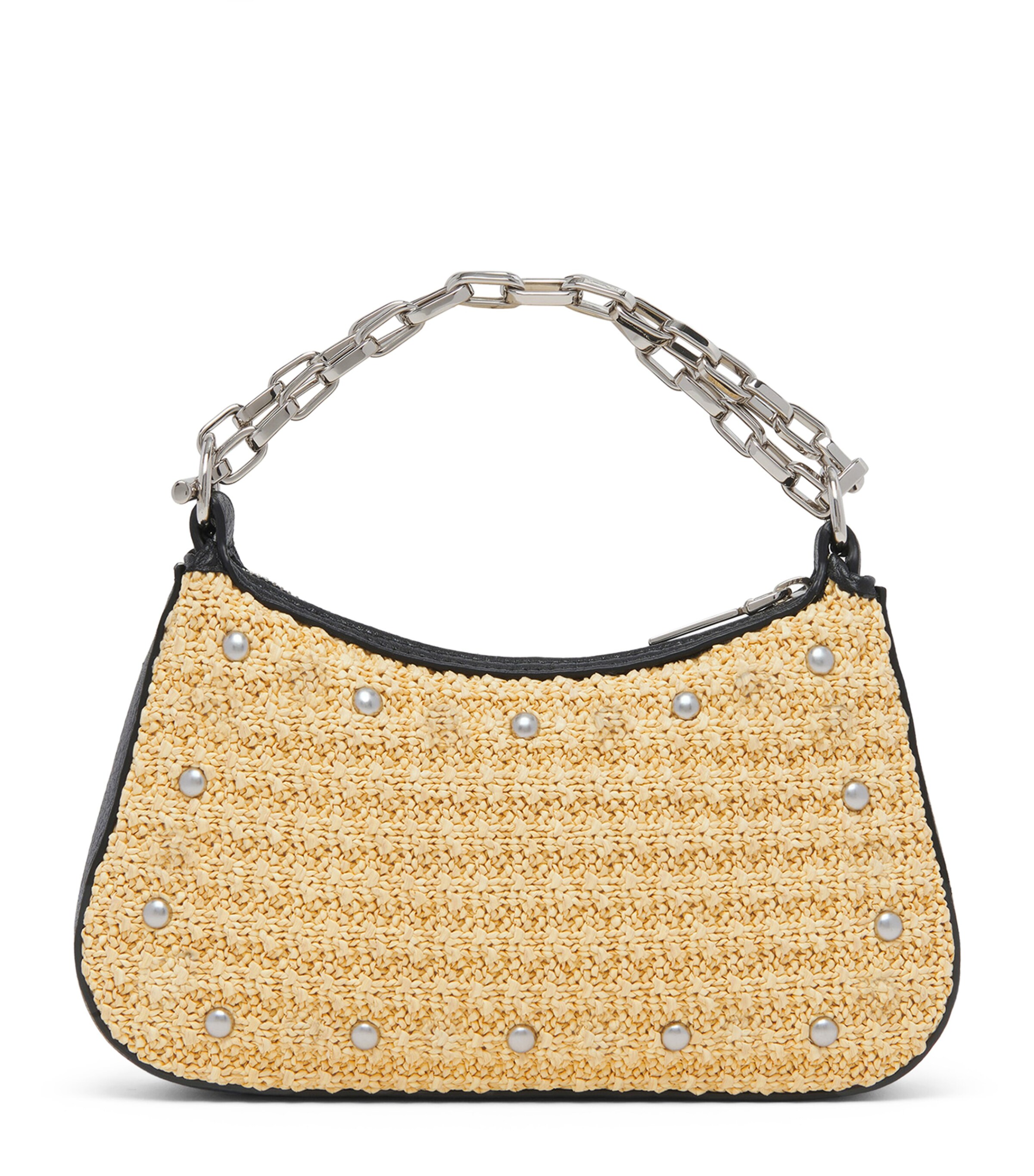 McQueen Mini Raffia T-Bar Shoulder Bag | Women Bags | Shoulder Bags | Top Handle Bags | Designers | McQueen