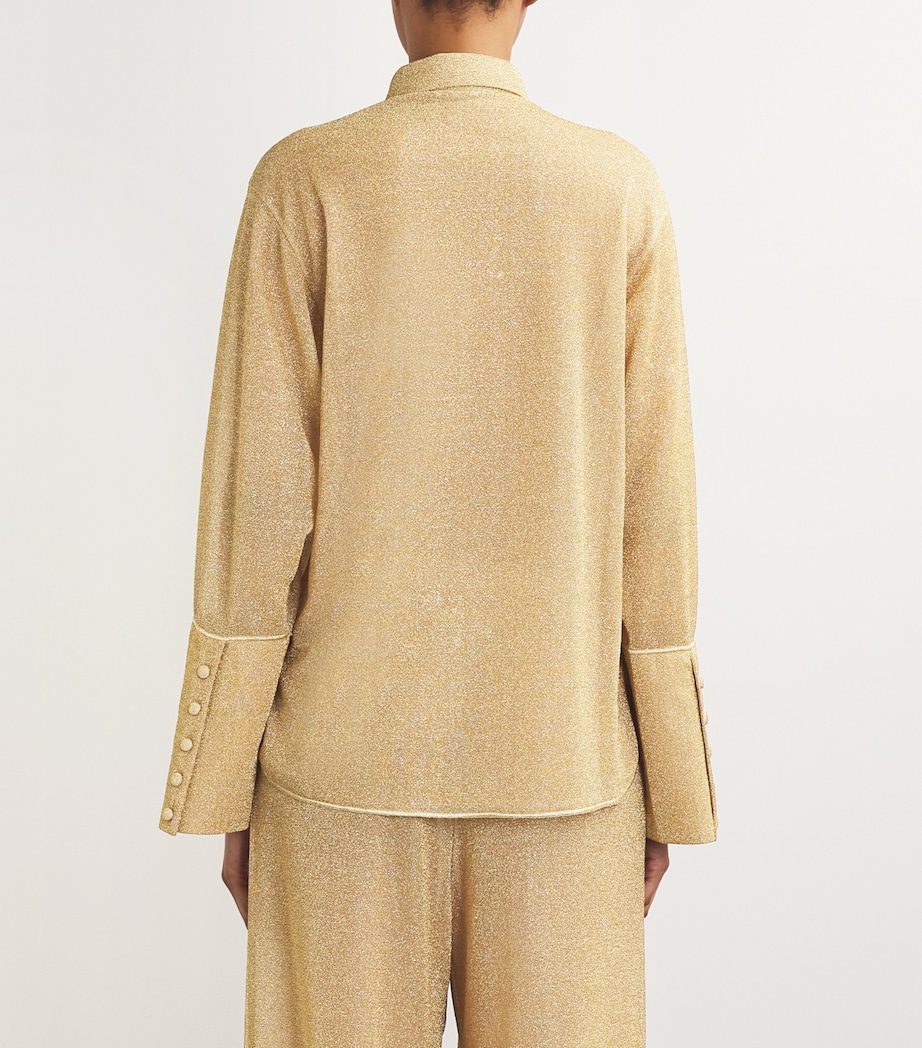 Oséree Womens Oversized Lumière Shirt Gold Image 4