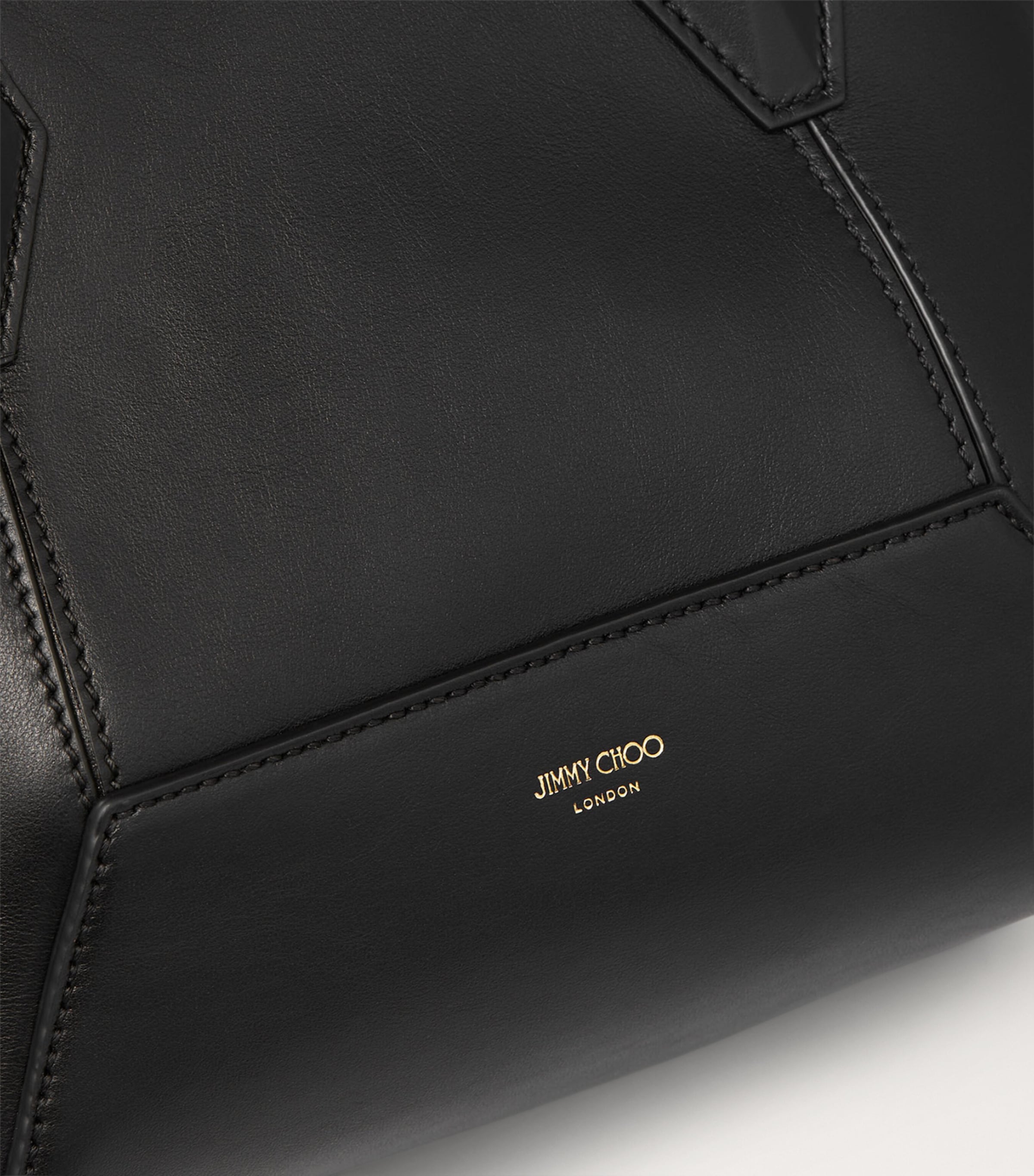 Diamond Small Leather Tote Bag BLACK Image 3