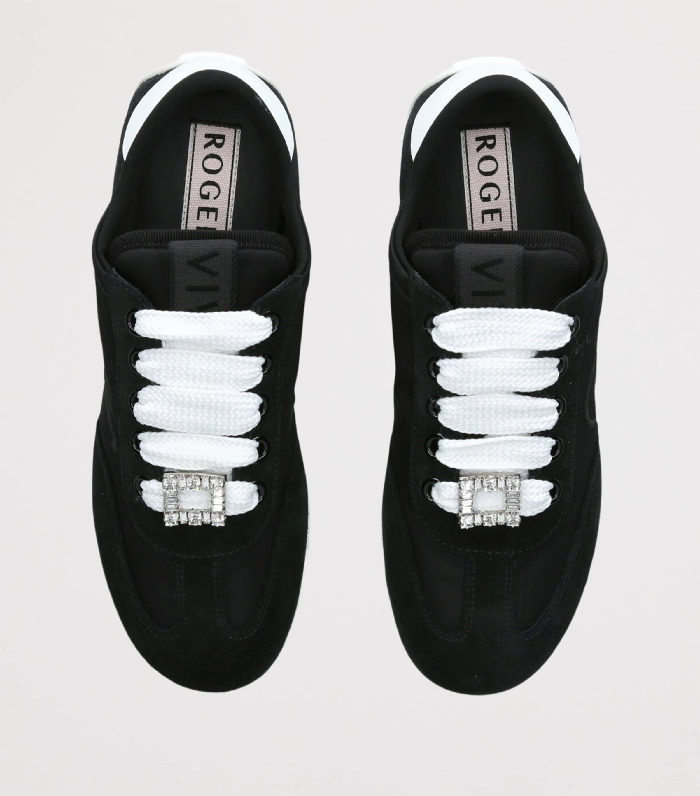 Leather Charms Low-Top Sneakers BLK/WHITE Image 4