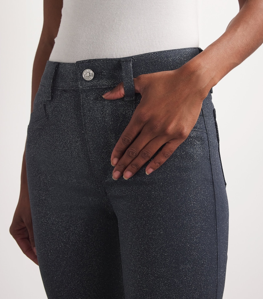 Lou Lou Flared Jeans NAVY/SLVR GLTER LXE Image 6
