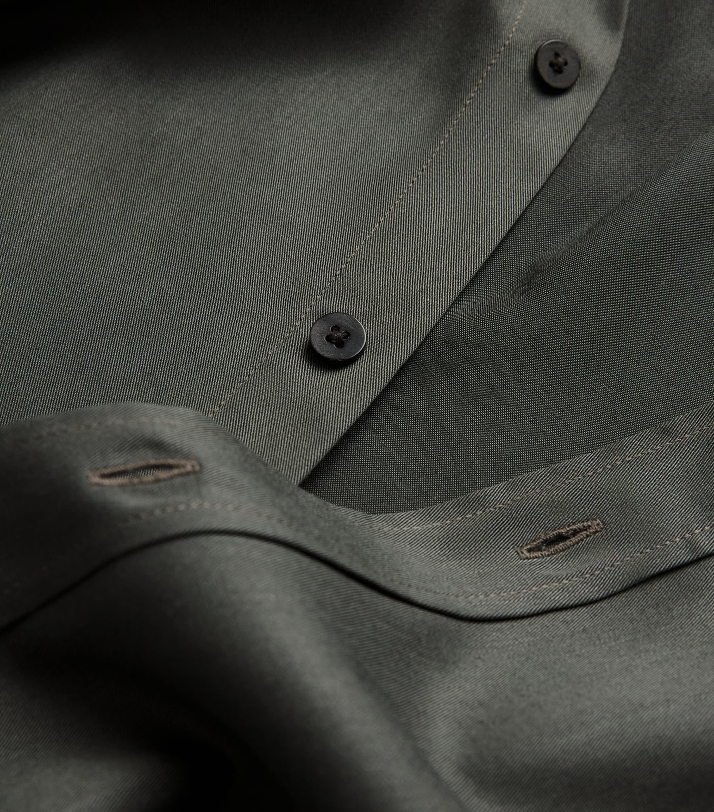 Cotton Oxford Boyfriend Shirt KHAKI Image 5