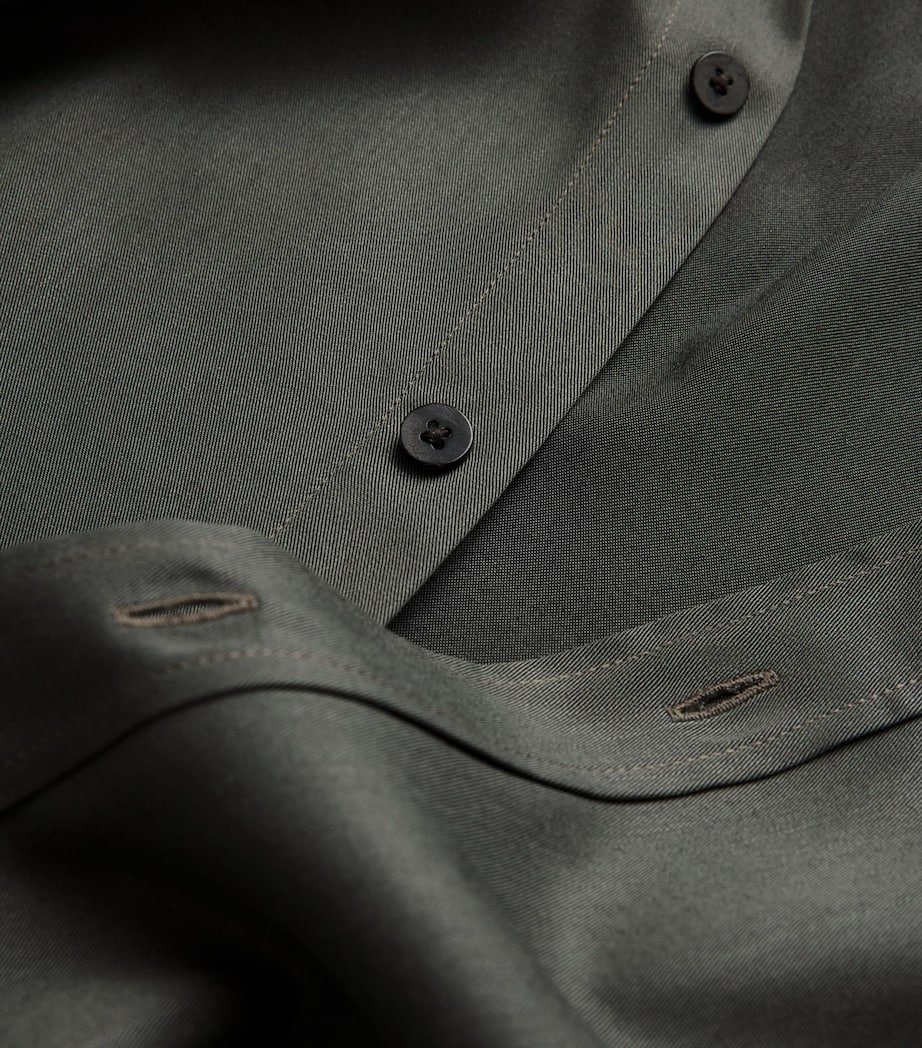 Cotton Oxford Boyfriend Shirt KHAKI Image 5