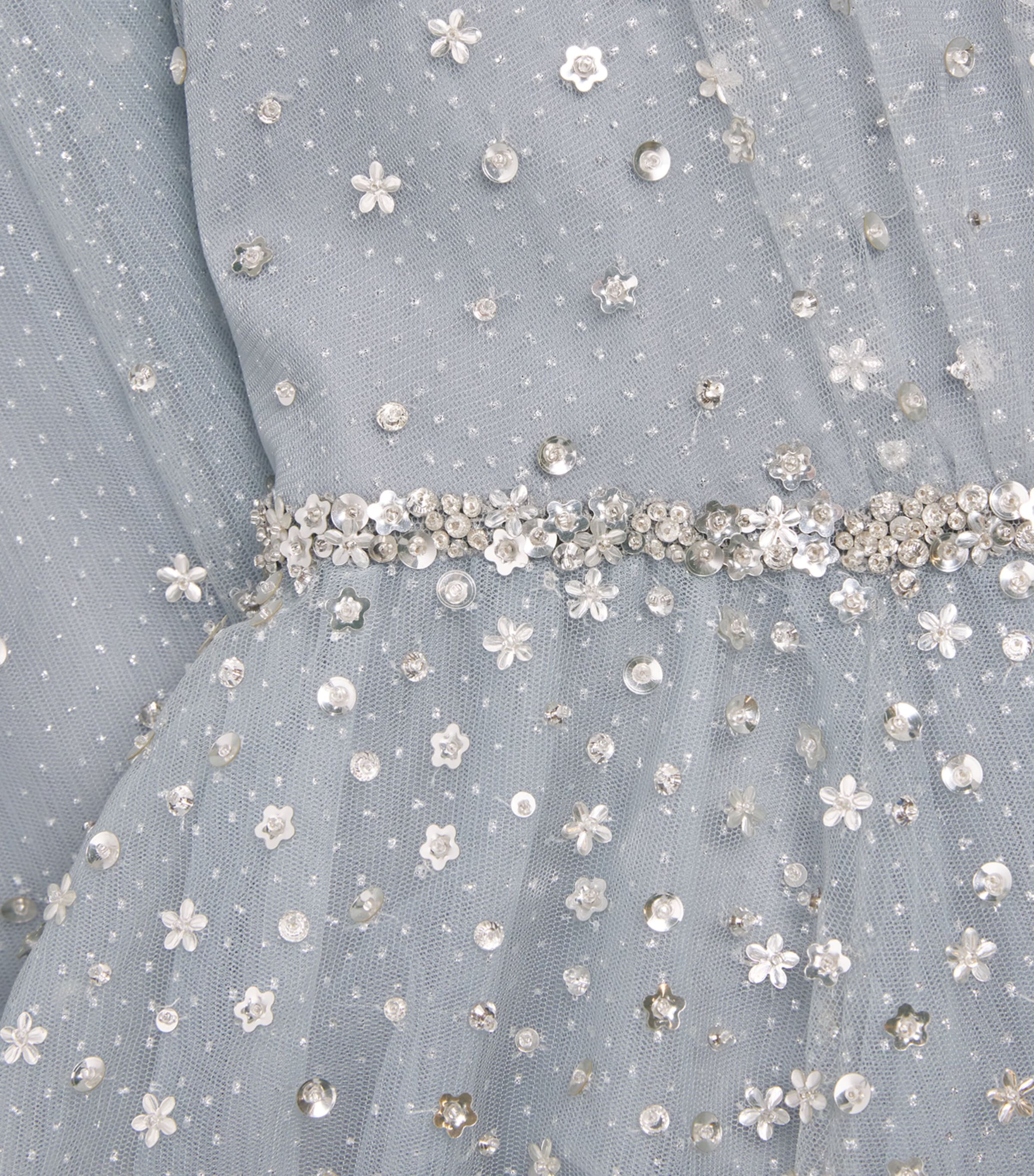 Tulle Starry Night Dress (6-14 Years) 1004 ARCTIC GREY Image 3