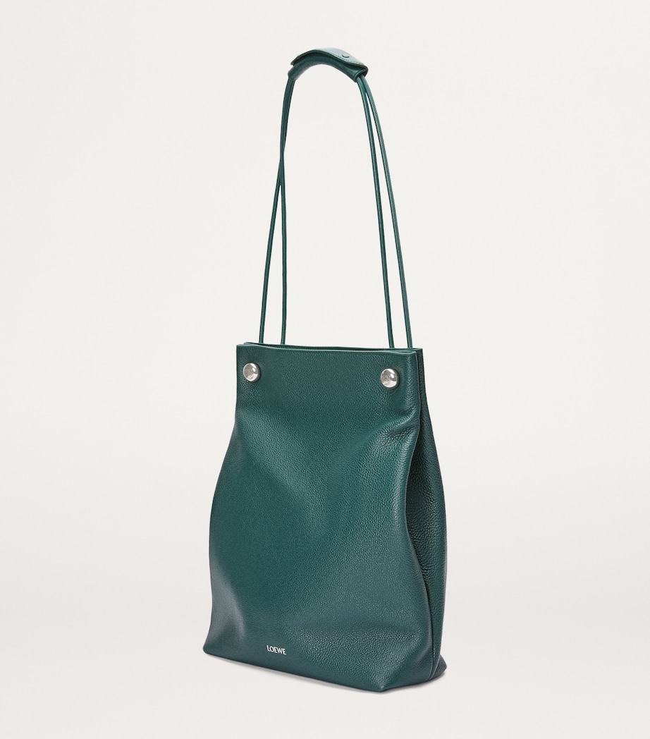 Leather Pebble Shoulder Bag EVERGREEN Image 2