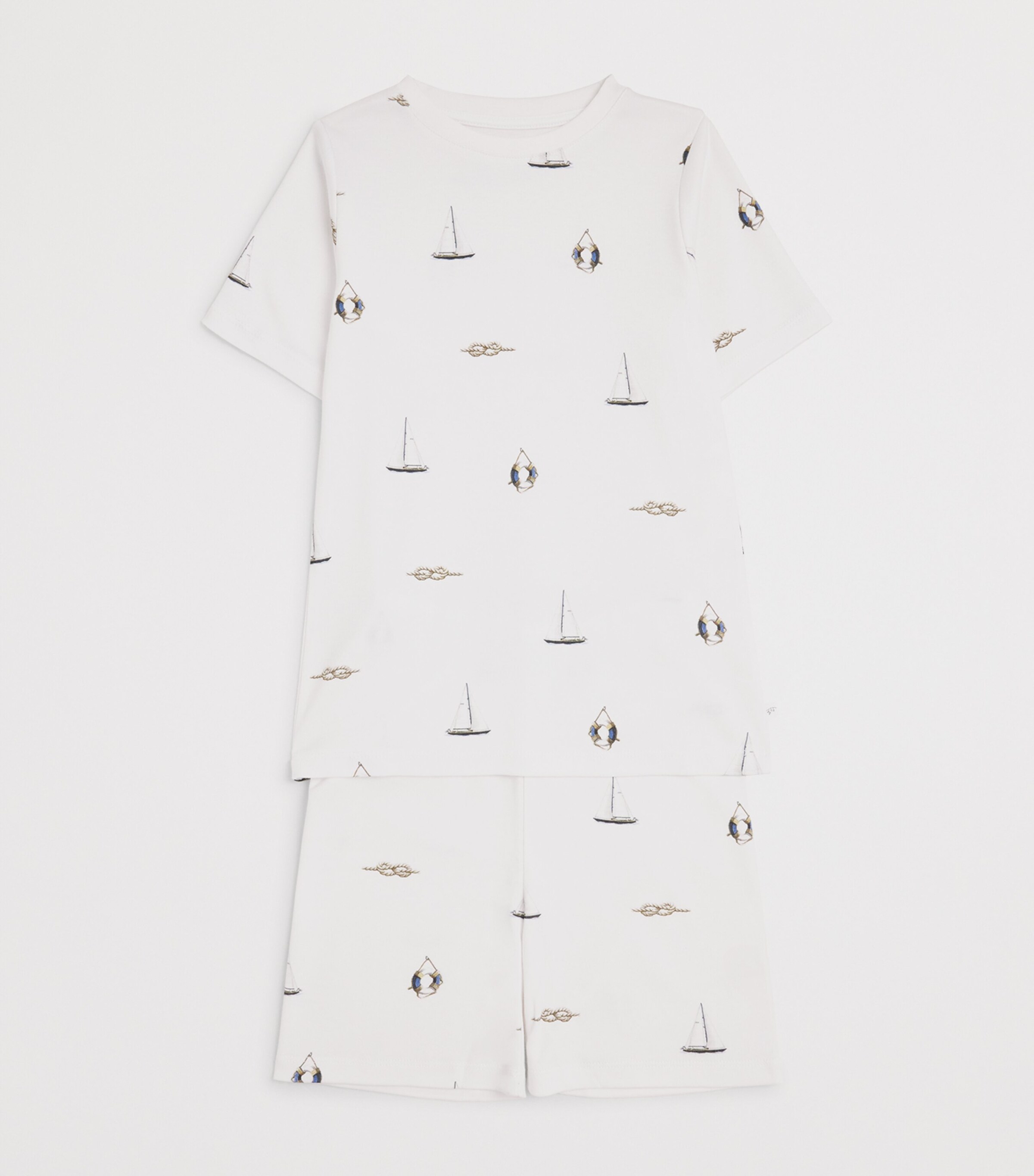 Rosa & Blue Bamboo-Organic Cotton Nautical Pyjama Set (10-11 Years) Nautical Image 3