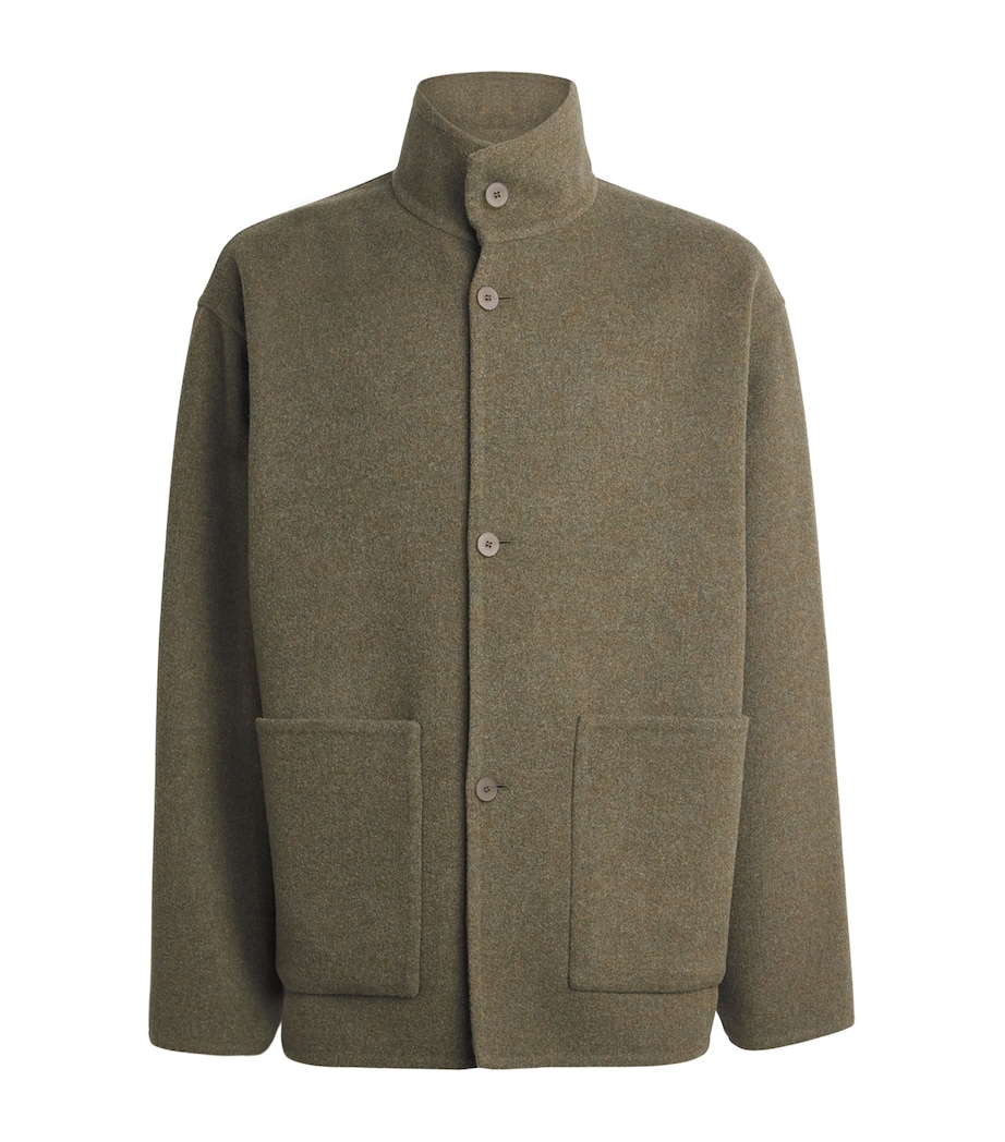 Fear Of God Mens Virgin Wool Overcoat Khaki Melange / Image 1