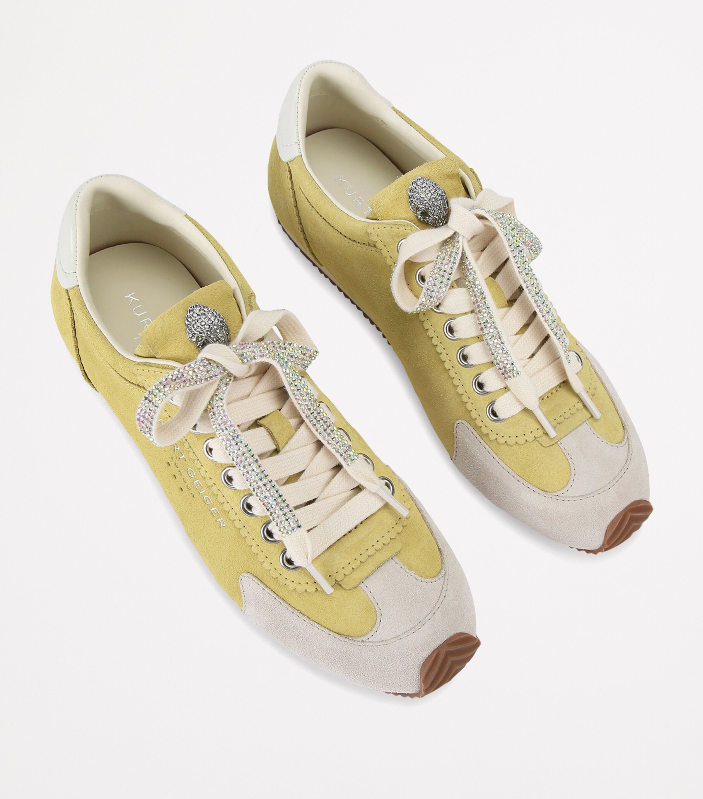 Kurt Geiger London Suede Islington Low-Top Sneakers Yellow Image 4