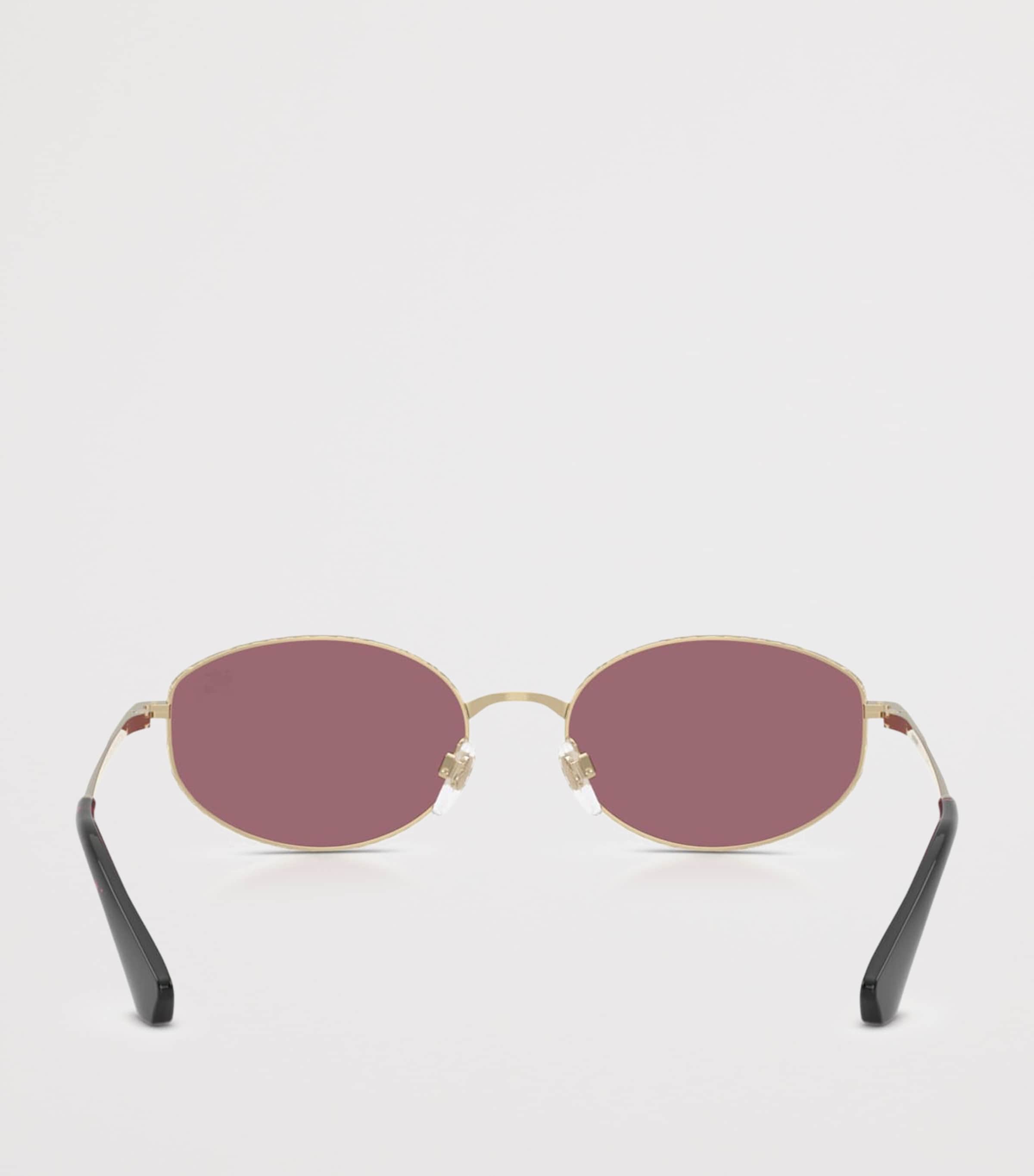 Burberry Metal BE3169 Oval Sunglasses Gold Image 4