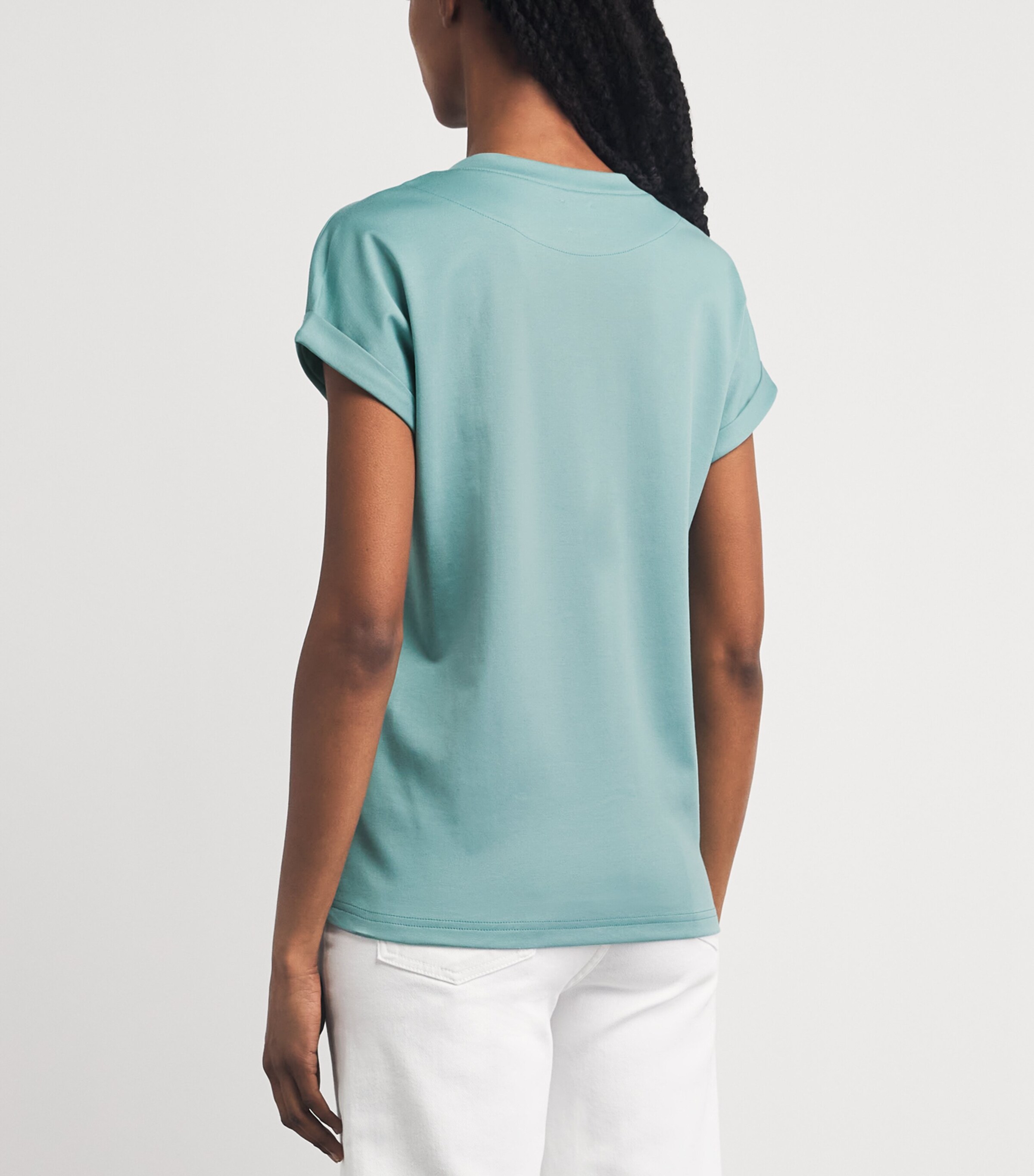 Eleventy Womens Cotton T-Shirt Giada, Bianco Image 5