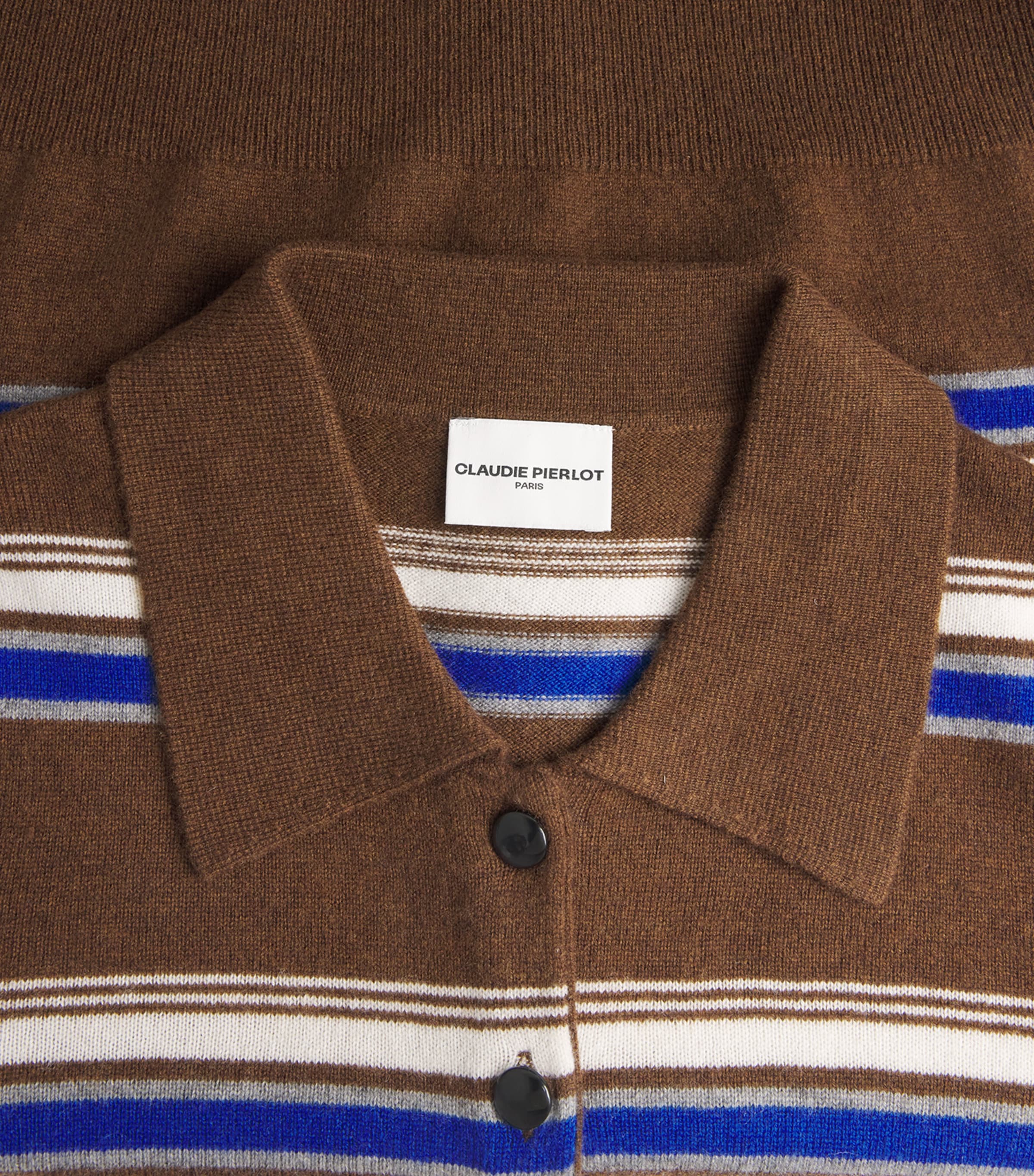 Claudie Pierlot Womens Wool-Cashmere Stripe Cardigan Multicolored Image 6