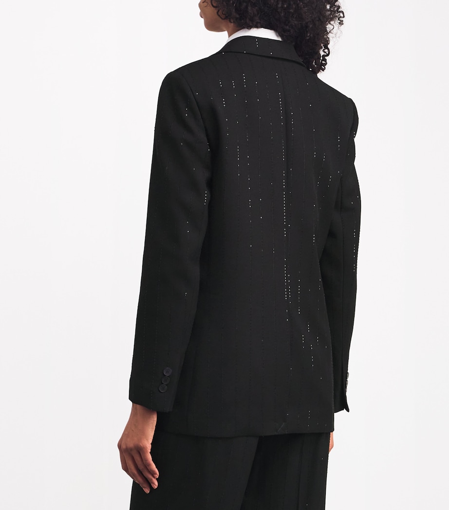 Sequin-Stripe Opera Blazer BLACK Image 4