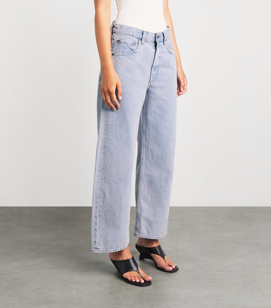 AGOLDE Womens Low Curve Cropped Jeans Aura Image 4