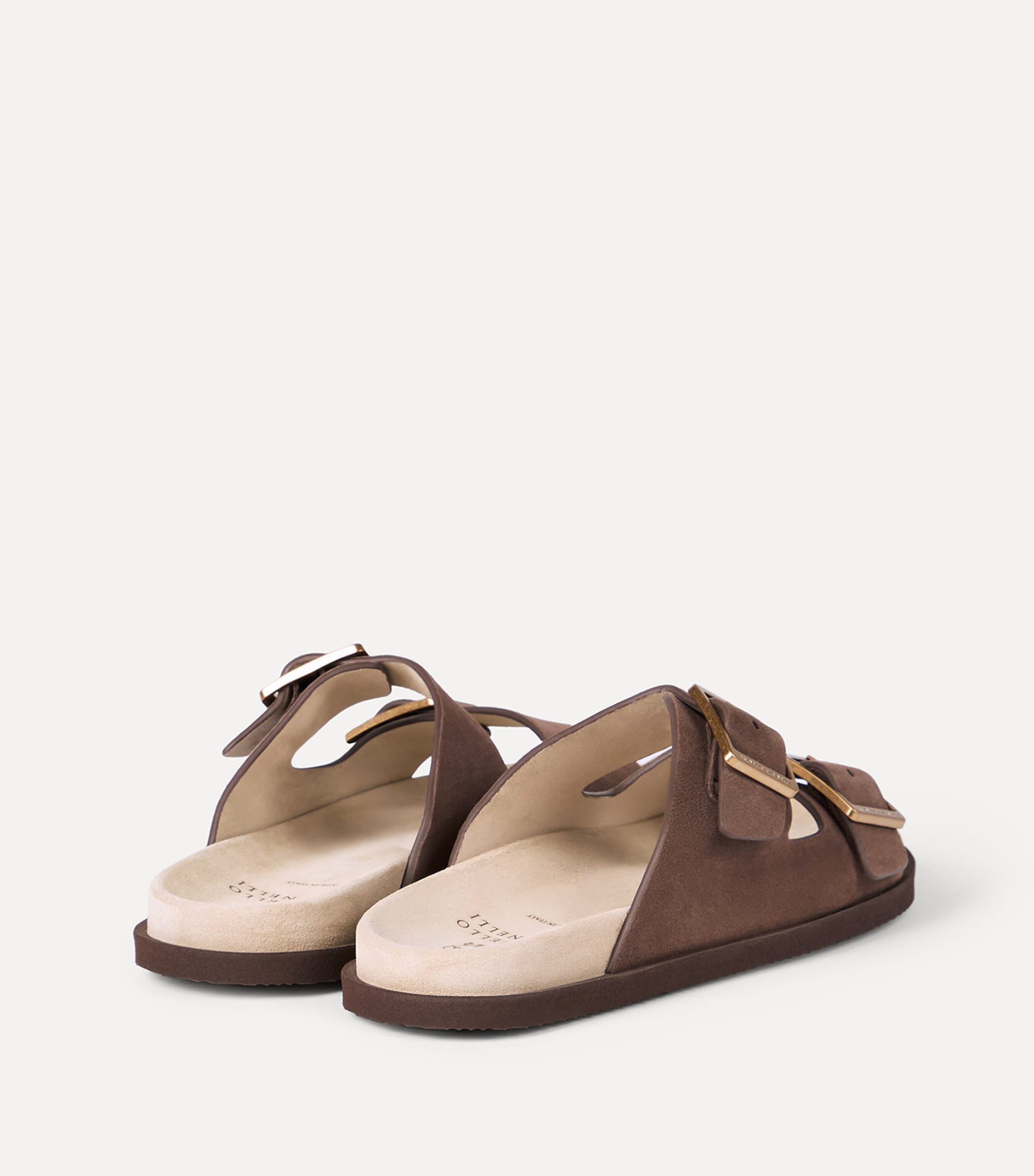 Brunello Cucinelli Suede Buckle-Detail Sandals Image 5