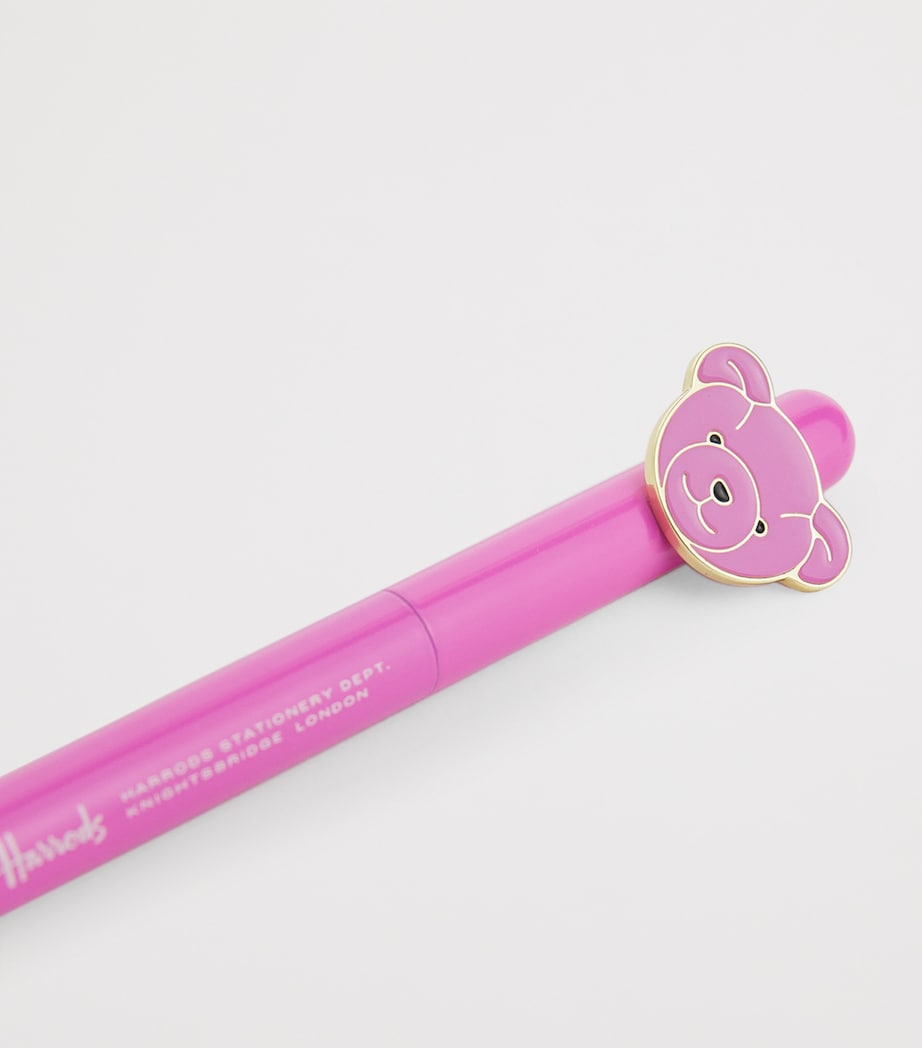 Teddy Bear Topper Ballpoint Pen PINK Image 3