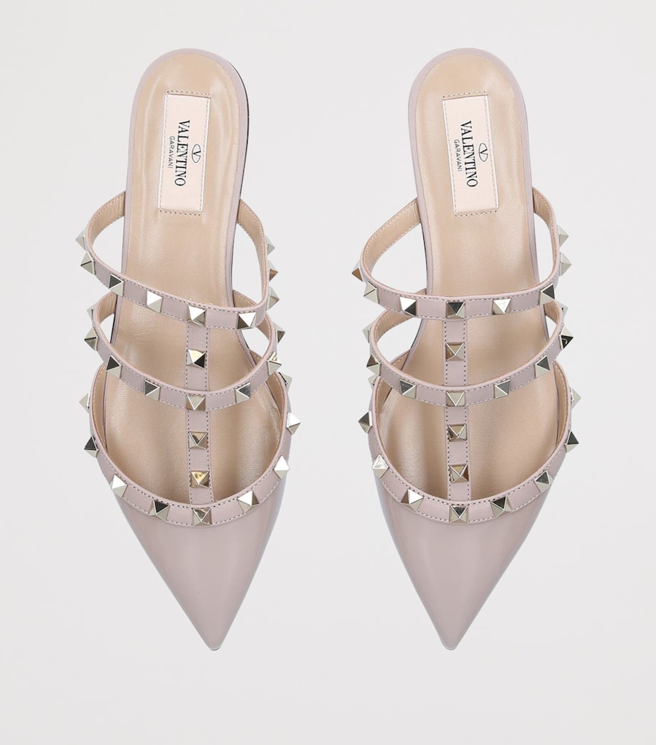 Valentino Garavani Patent Leather Rockstud Mules Pale Pink Image 5