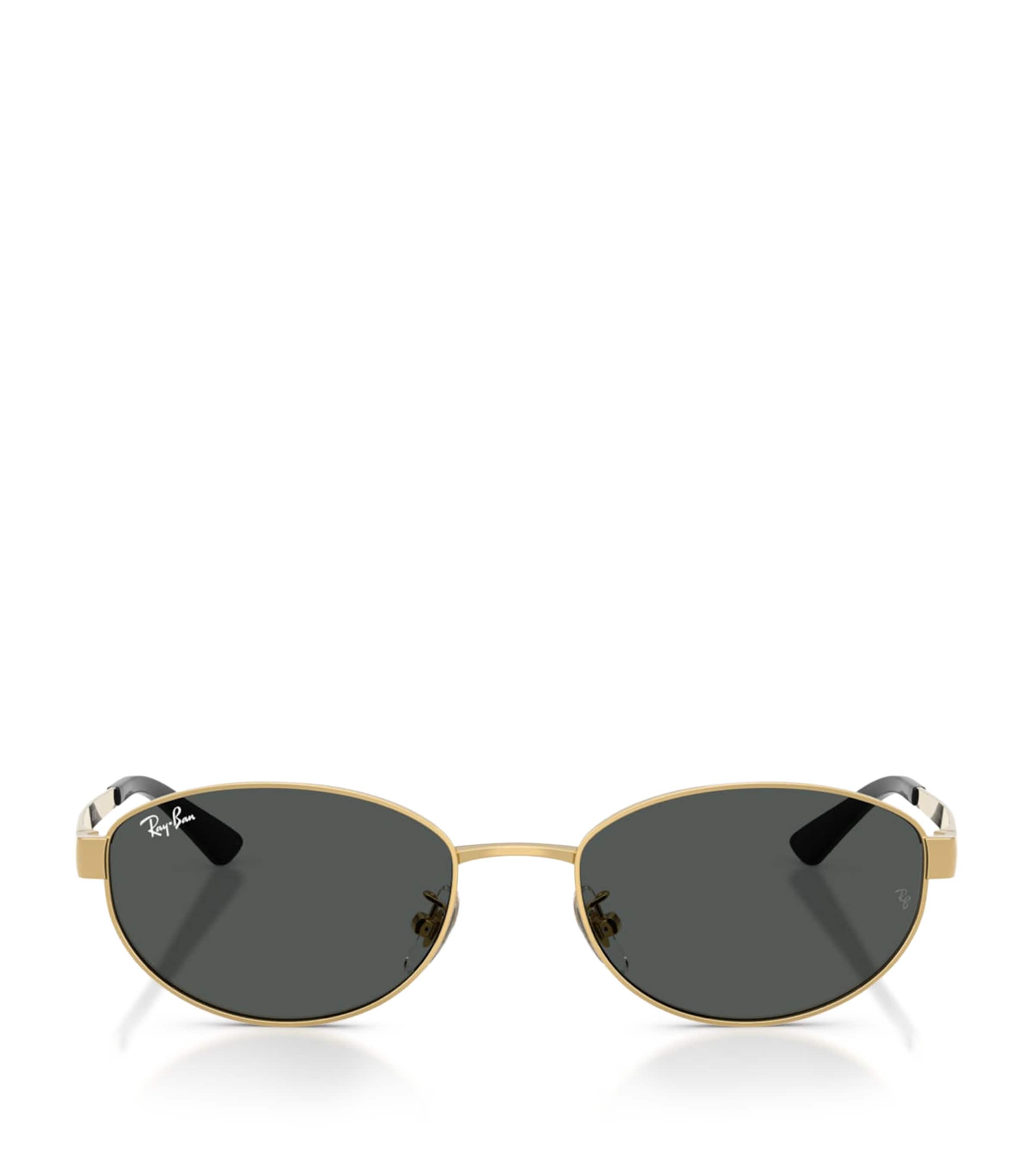 Ray Ban Rb3774d Metal Oval Sunglasses In Green
