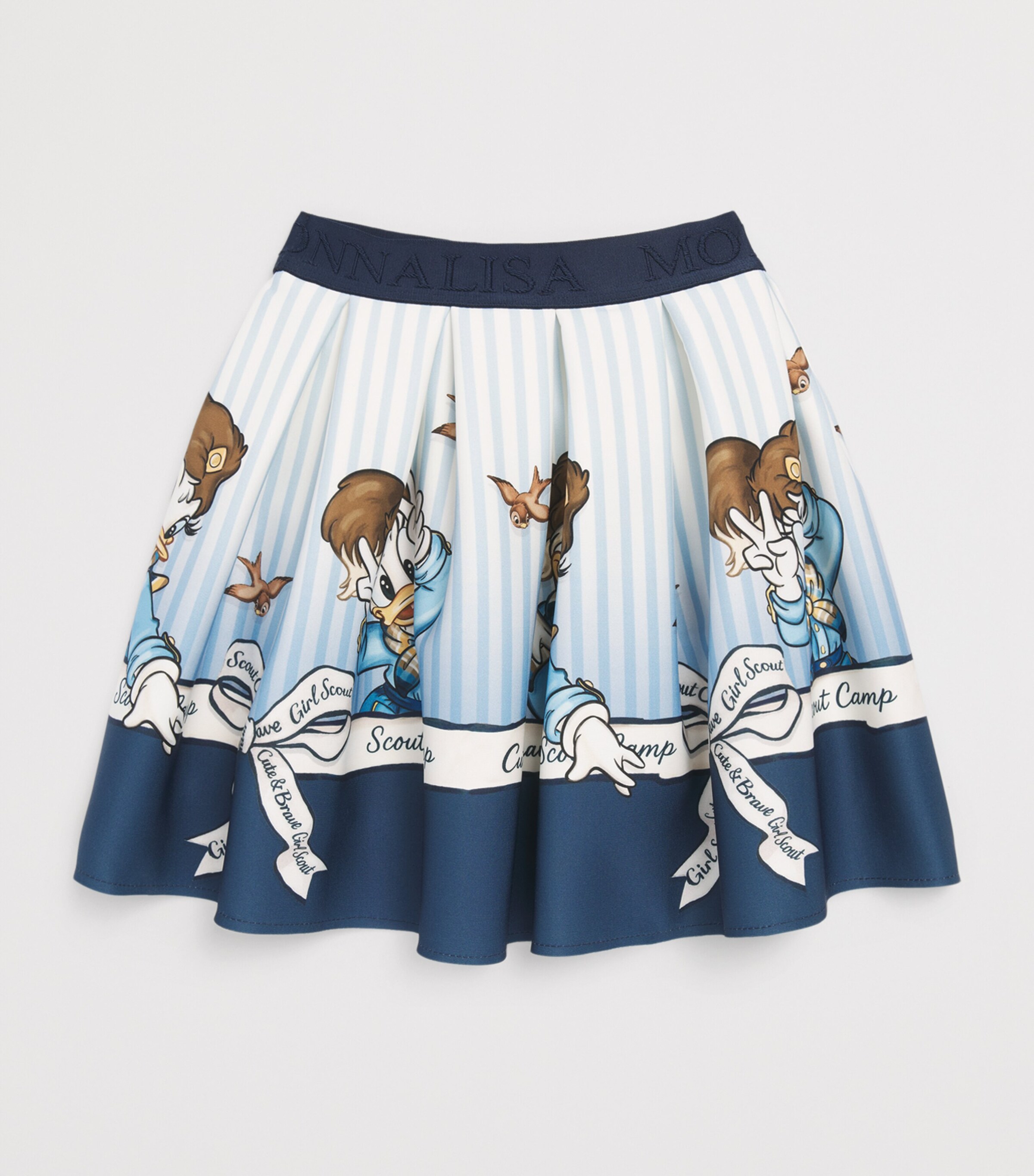 Monnalisa Scout Camp Skirt (2-8 Years) Panna+blu Image 2