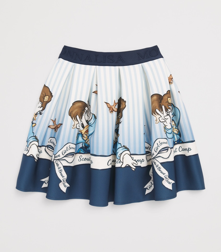 Monnalisa Scout Camp Skirt (2-8 Years) Panna+blu Image 2