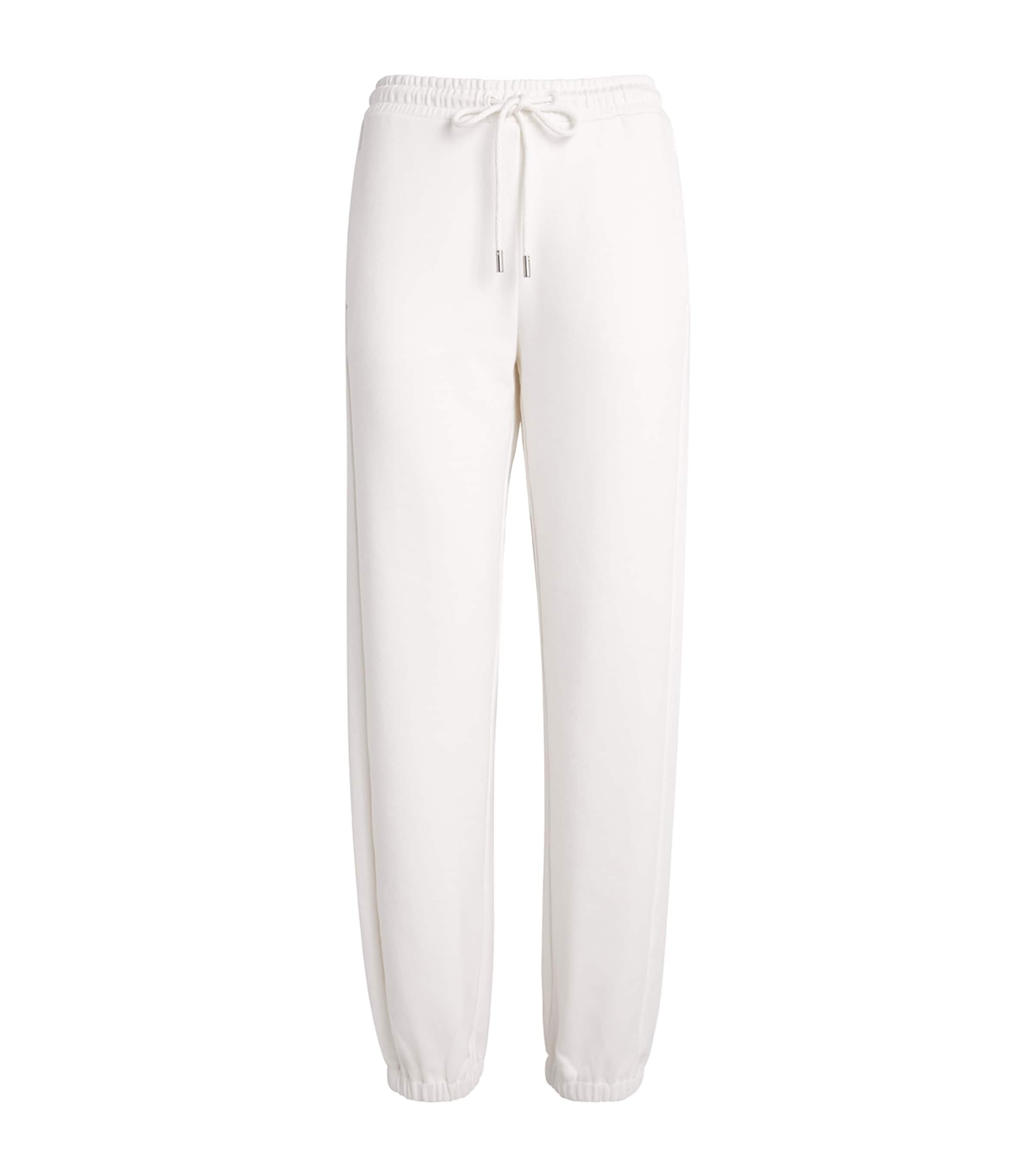 Mm Max Mara Jersey Drawstring Sweatpants In White