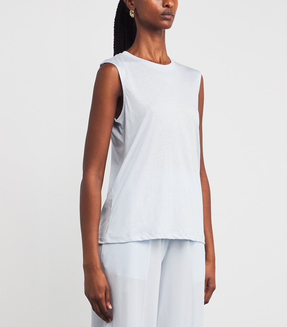 Cotton-Silk Tank Top OXFORD BLUE Image 3