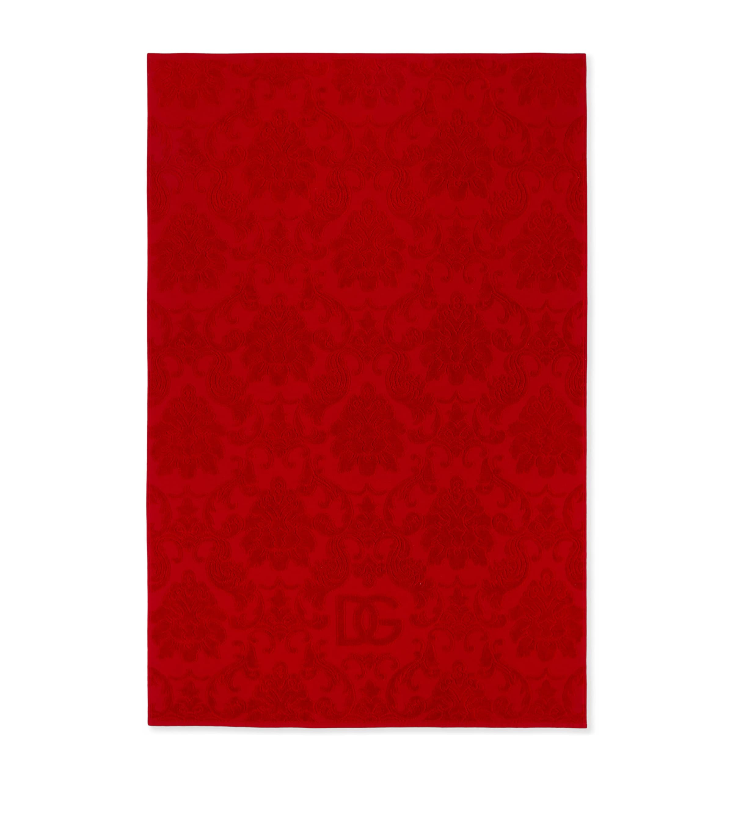 Set of 5 Cotton Jacquard Bath Towels U0019 ROSSO Image 4