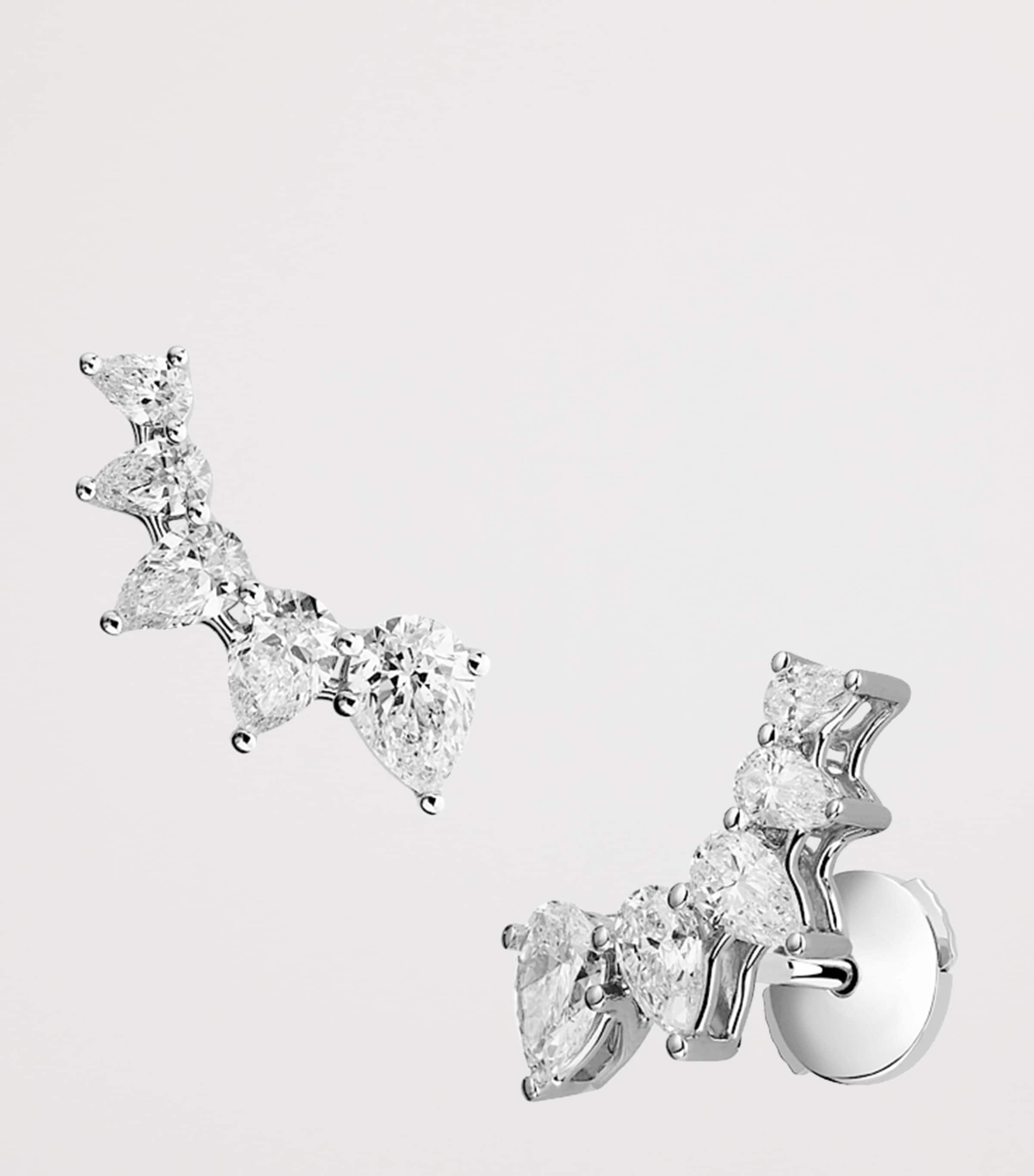 White Gold and Diamond L'Heure du Diamant Stud Earrings 18K WHITE GOLD Image 2