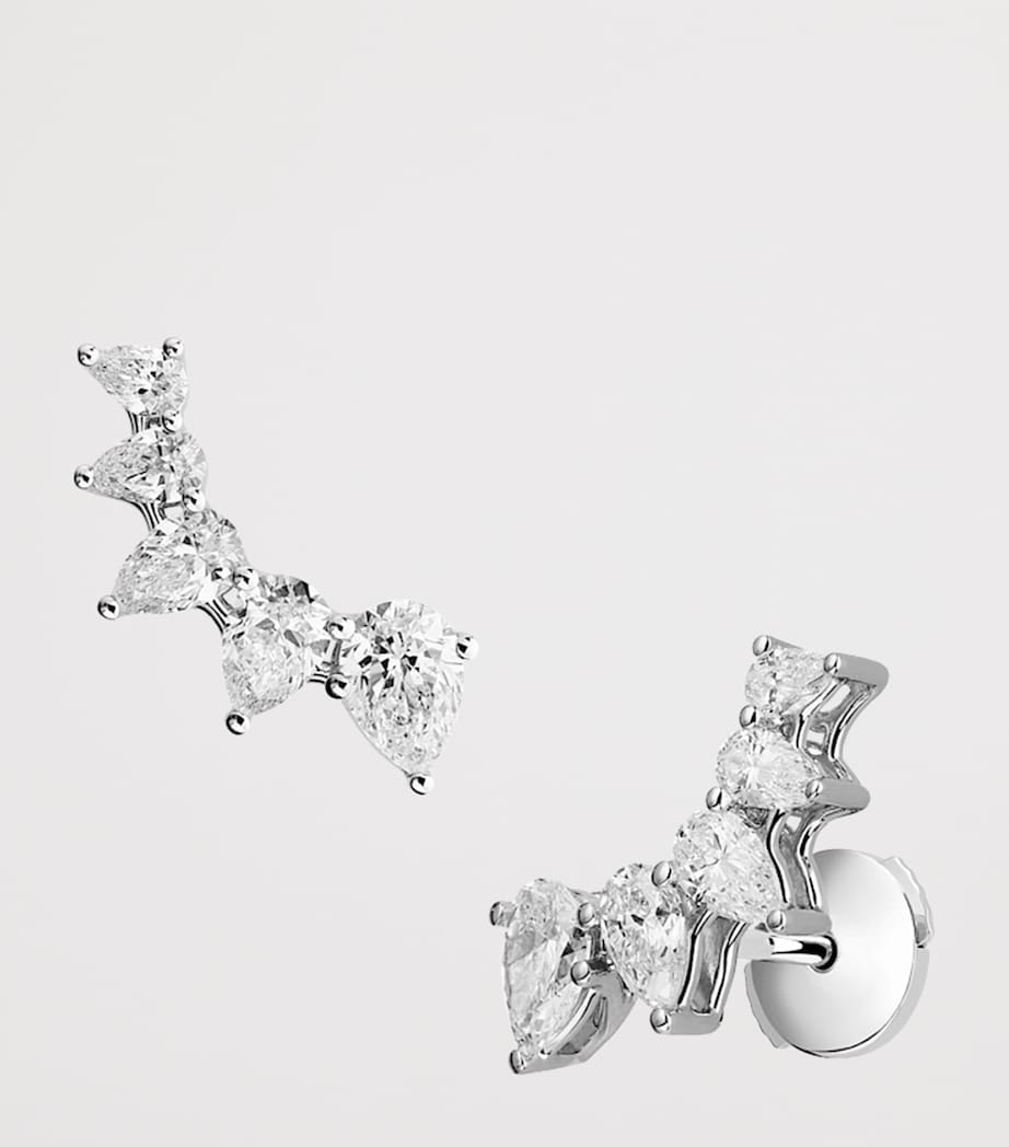 White Gold and Diamond L'Heure du Diamant Stud Earrings 18K WHITE GOLD Image 2