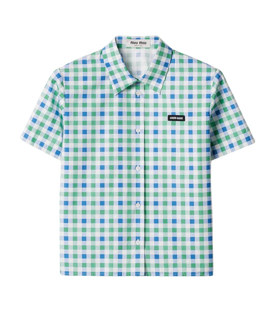 Cotton Poplin Gingham Shirt F0A8Z Image 1