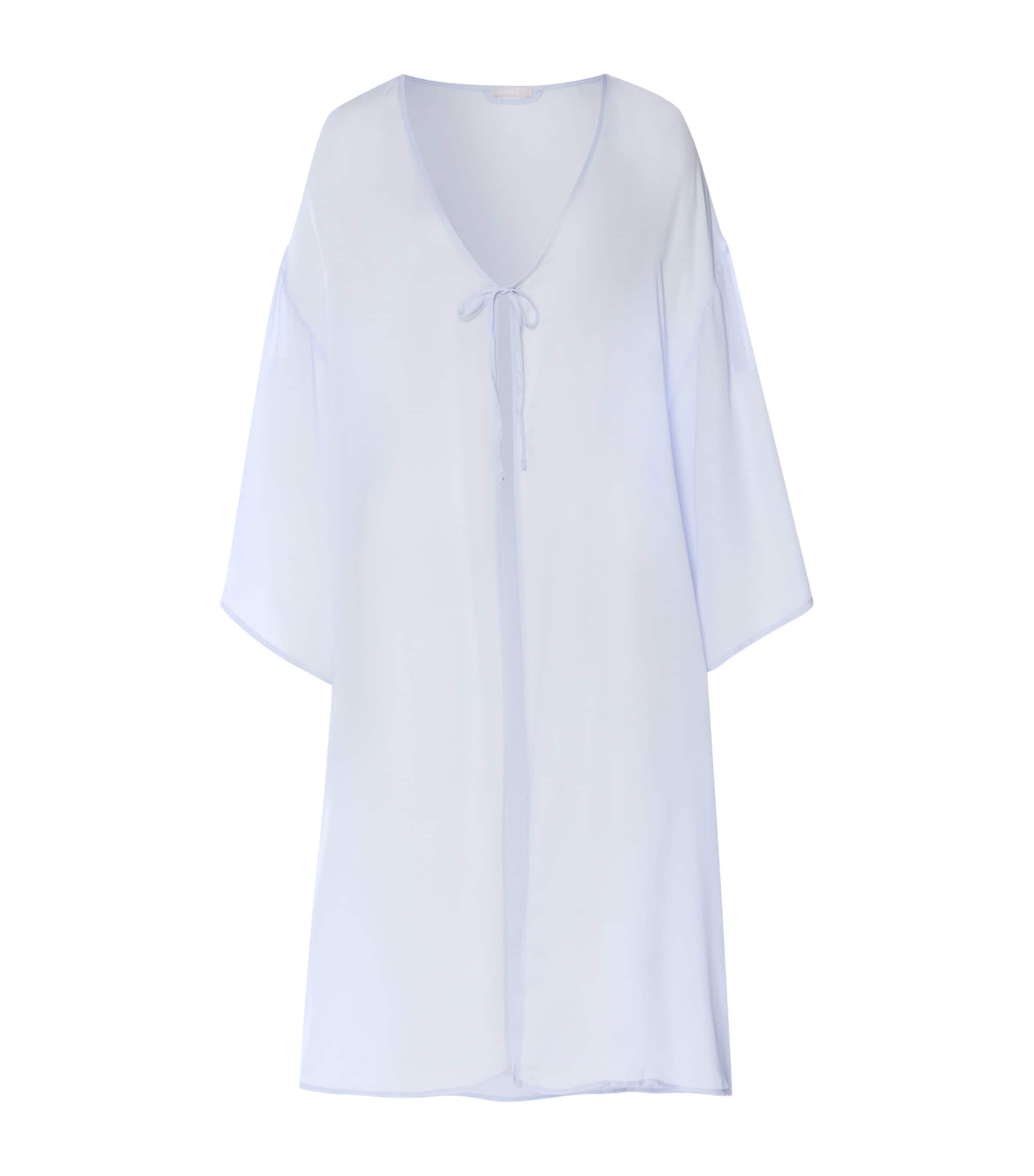 Hanro Womens Monea Robe Blue Dove Image 1