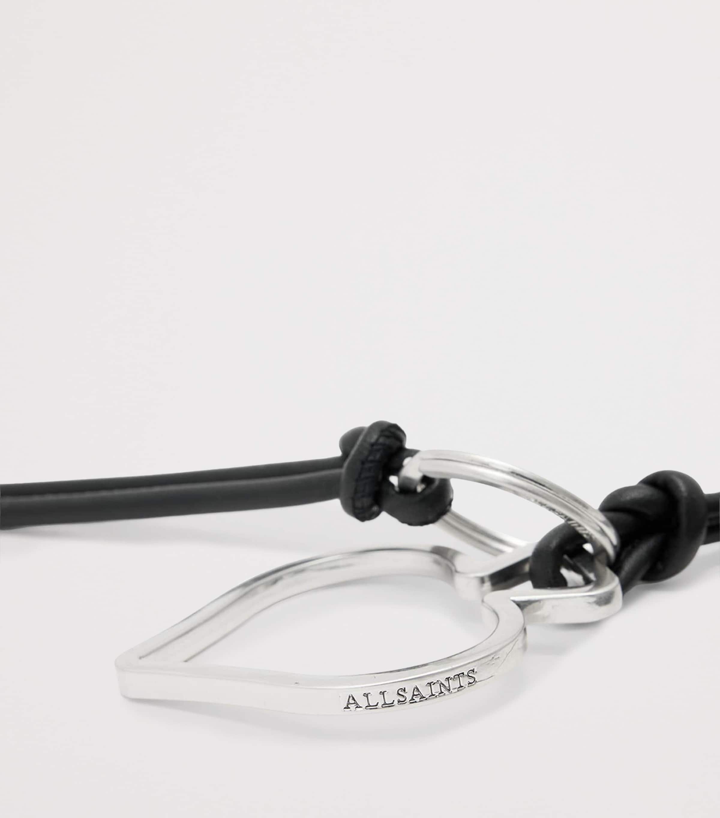 AllSaints Metal Spades Keyring Black/silver Image 3