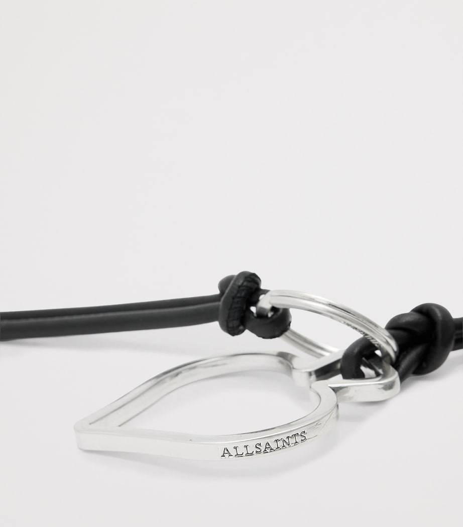 AllSaints Metal Spades Keyring Black/silver Image 3