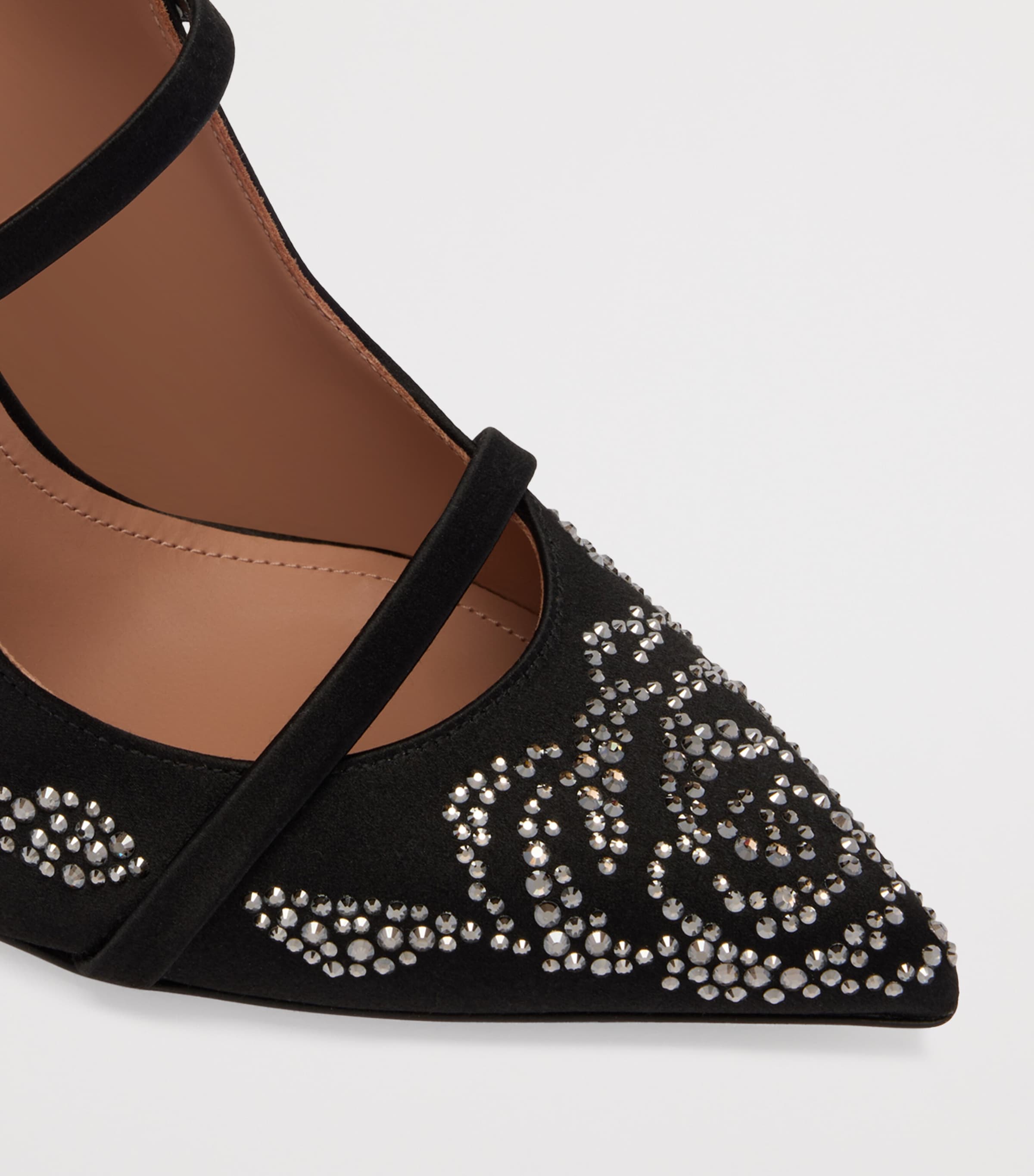 Satin Embellished Maureen Mules 100 BLACK Image 5