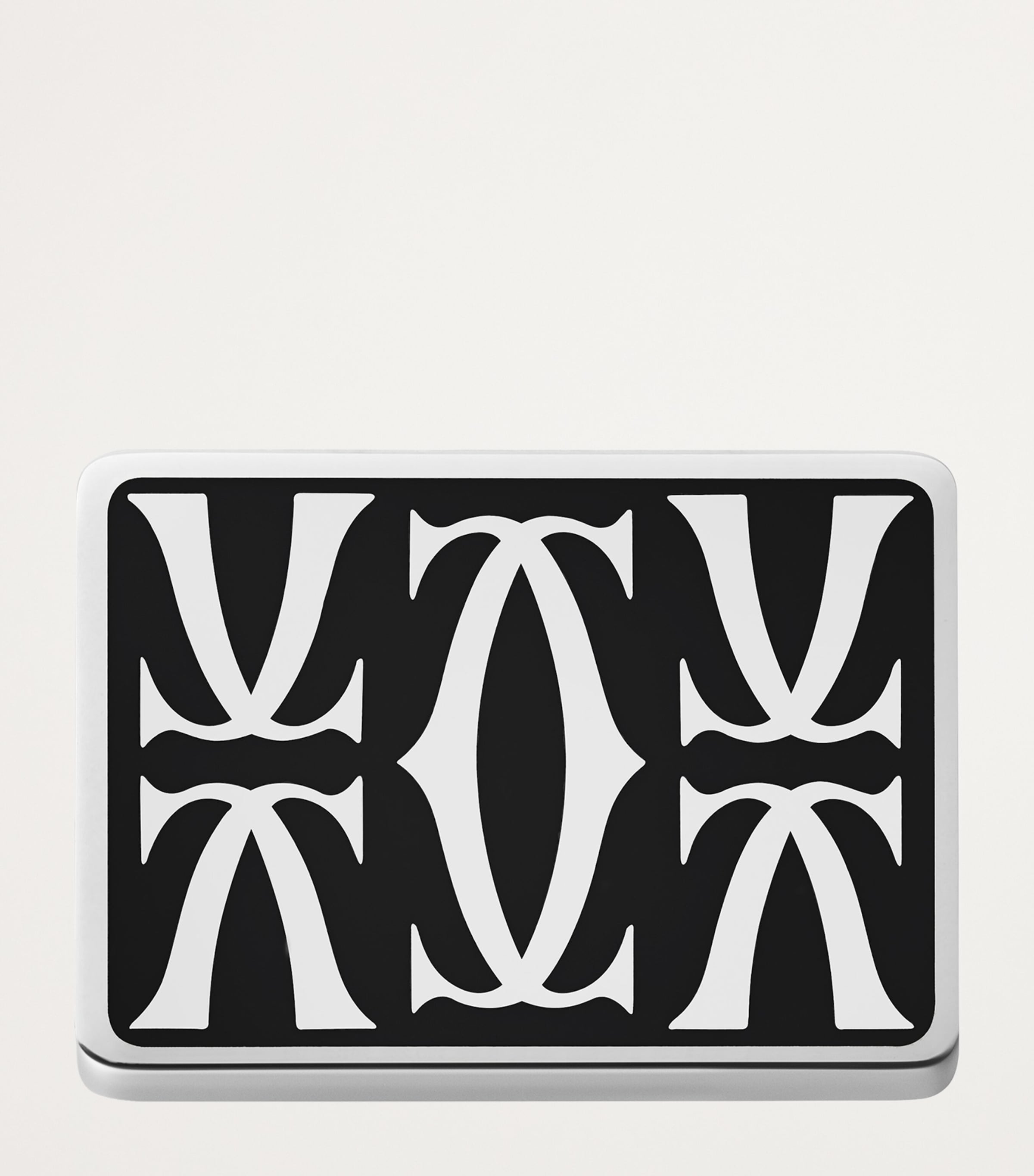 Sterling Silver and Black Lacquer Double C de Cartier Cufflinks SILVER AND BLACK Image 2