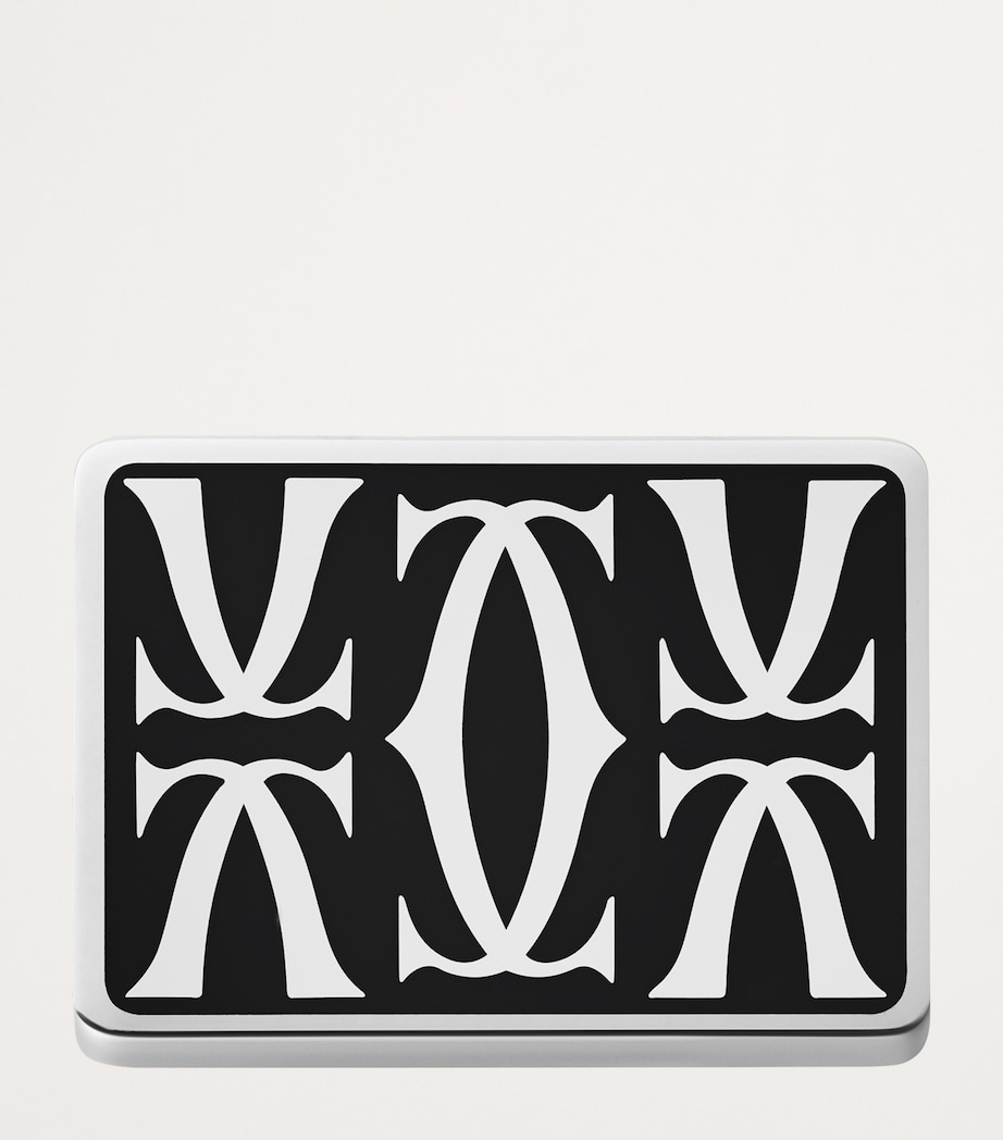 Sterling Silver and Black Lacquer Double C de Cartier Cufflinks SILVER AND BLACK Image 2