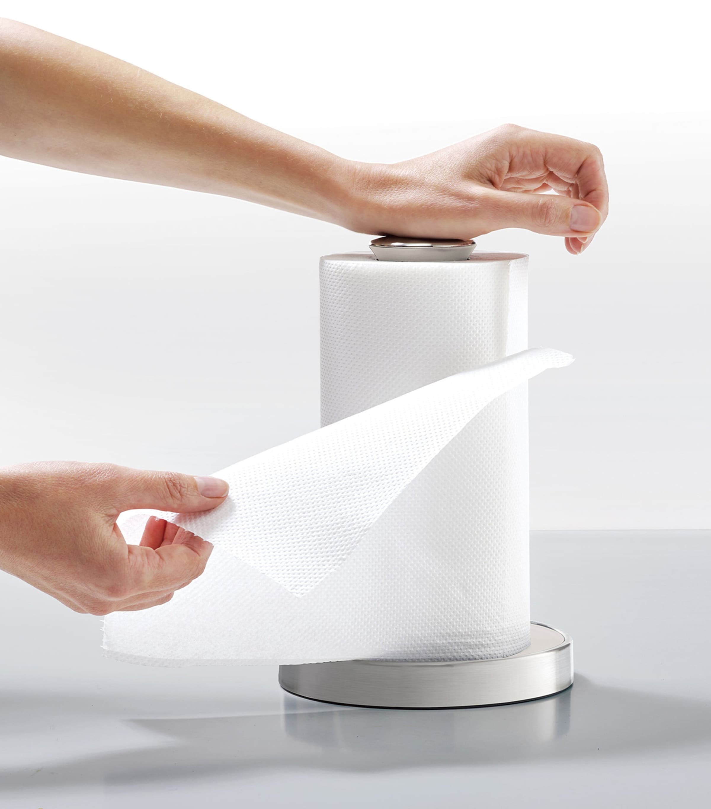 Push and Tear Kitchen Roll Holder STONE Image 2