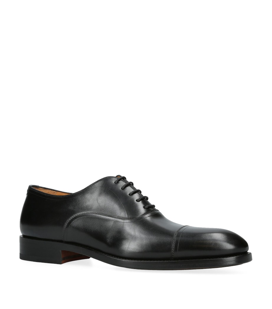 Magnanni Leather Flex Oxford Shoes Black Image 3