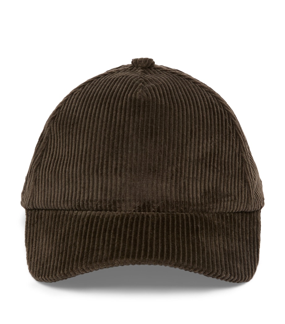 Weekend Max Mara Cotton Corduroy Baseball Cap Brown Image 1