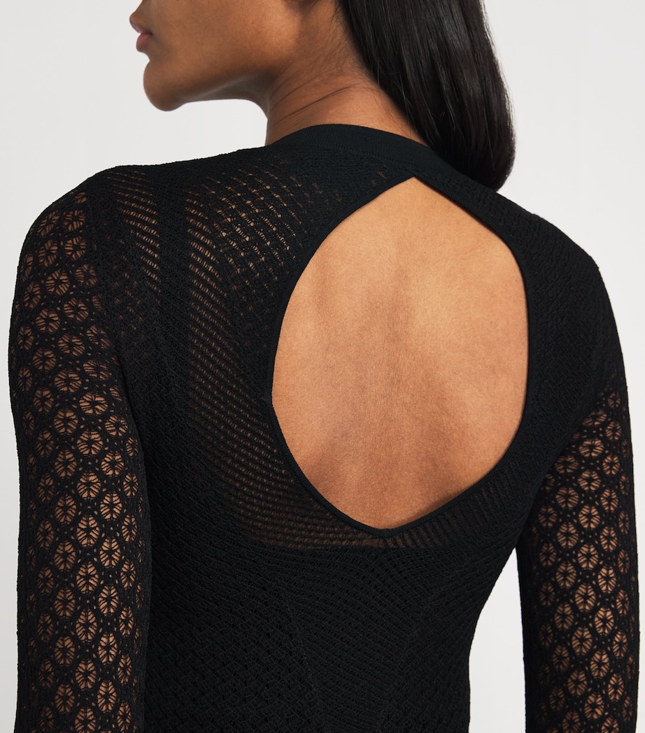 Knitted Florie Maxi Dress 01 BKBLACK Image 4