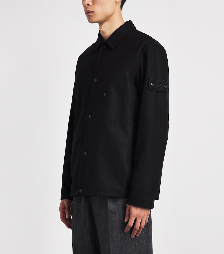 Stone Island Mens GHOST Piece Wool-Blend Overshirt Image 4