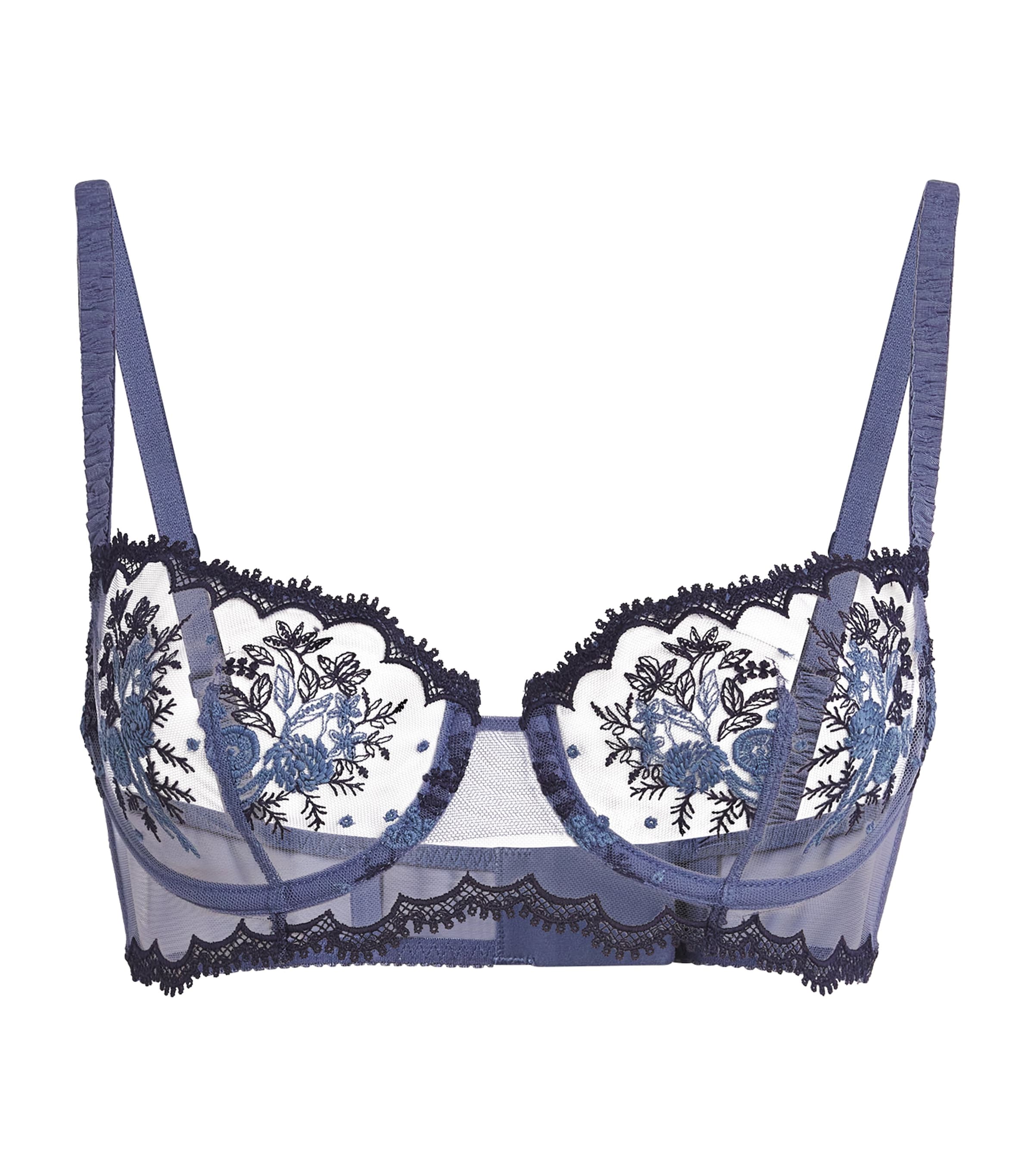 Simone Perele Intrigue Half-cup Underwire Bra In Blue