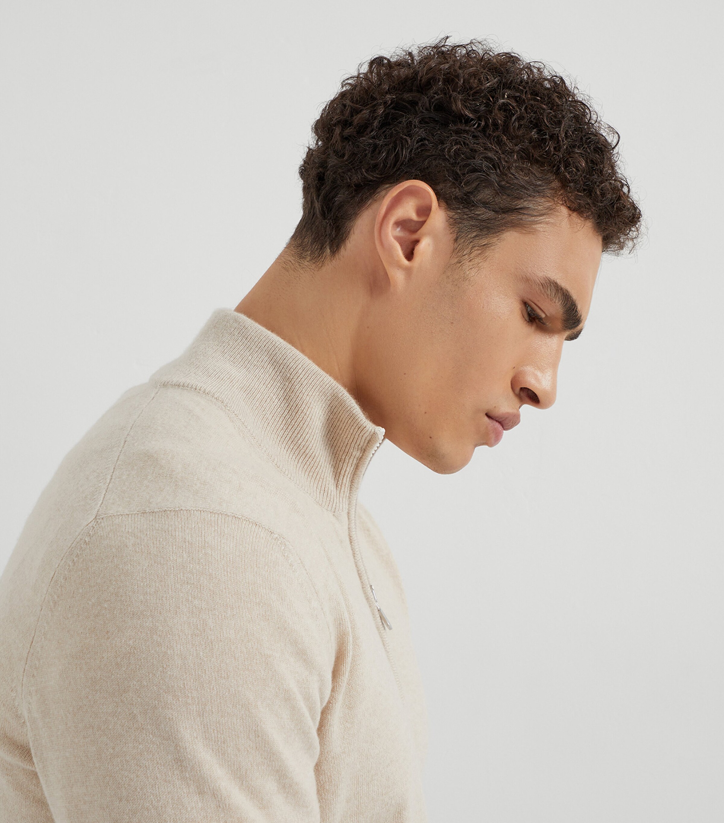 Cashmere Quarter-Zip Sweater CS396 Image 6