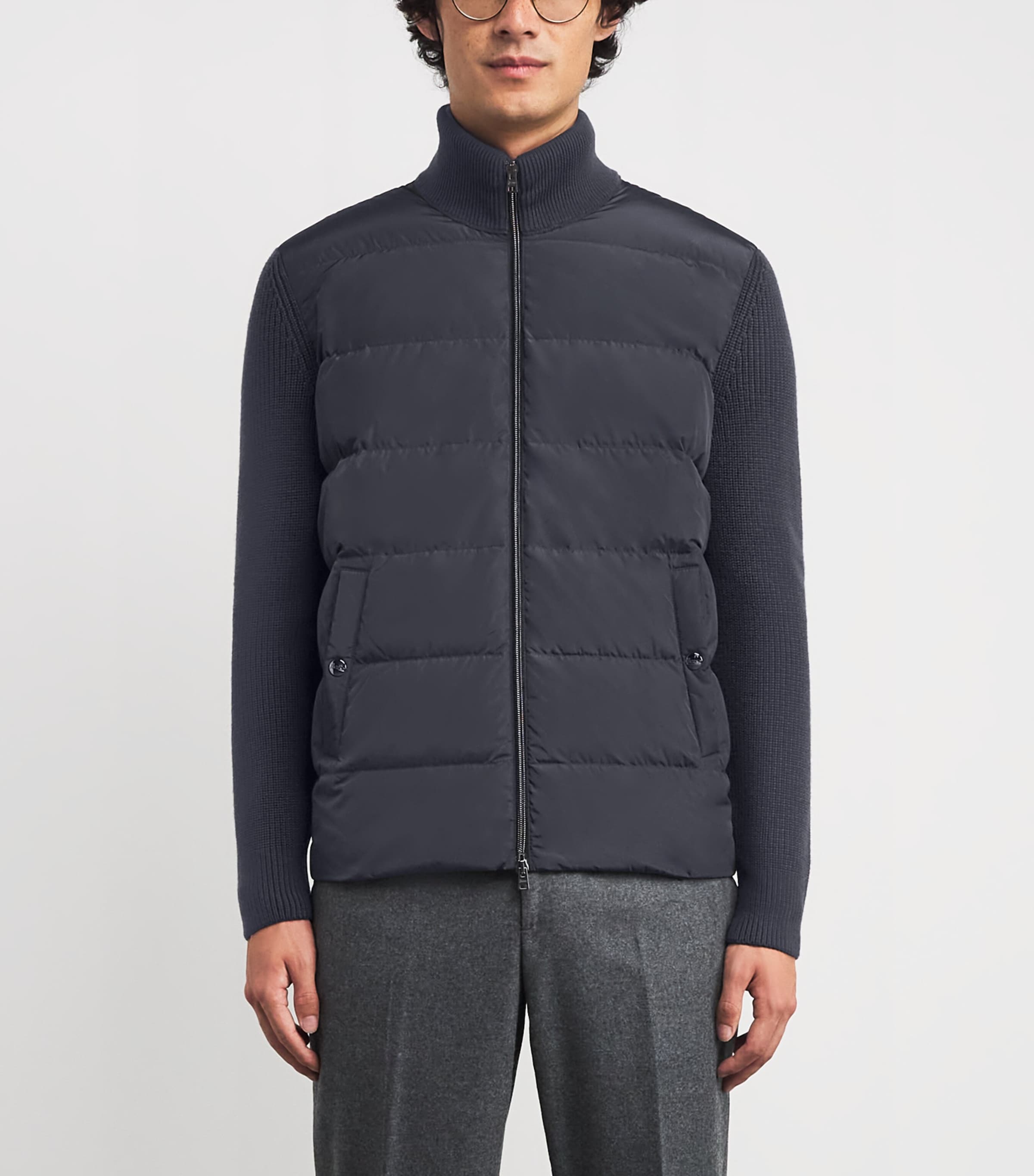 Down Wool-Blend Hybrid Puffer Jacket 9482 GRIGO BALENA Image 3