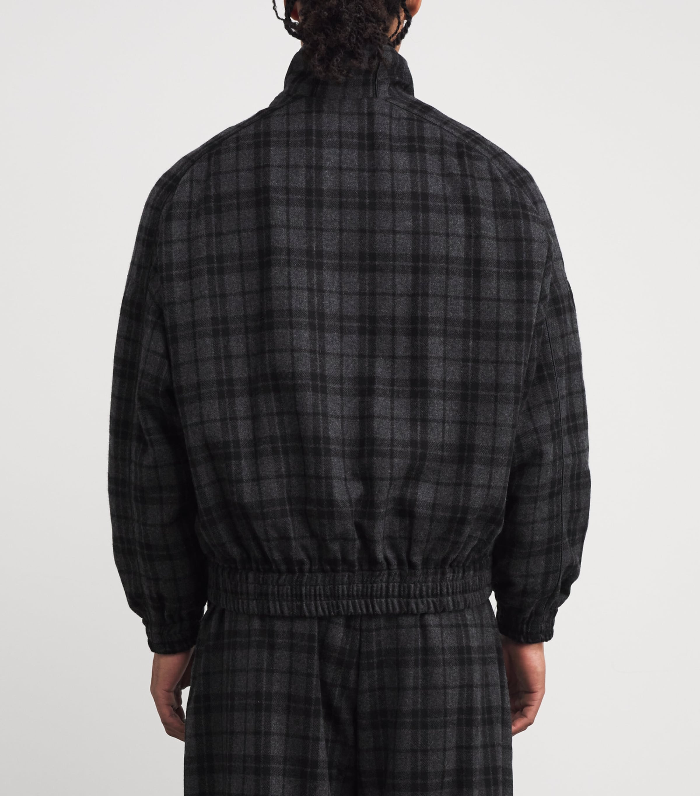 Wool-Blend Ruff Rider Bomber Jacket CHARCOAL Image 4