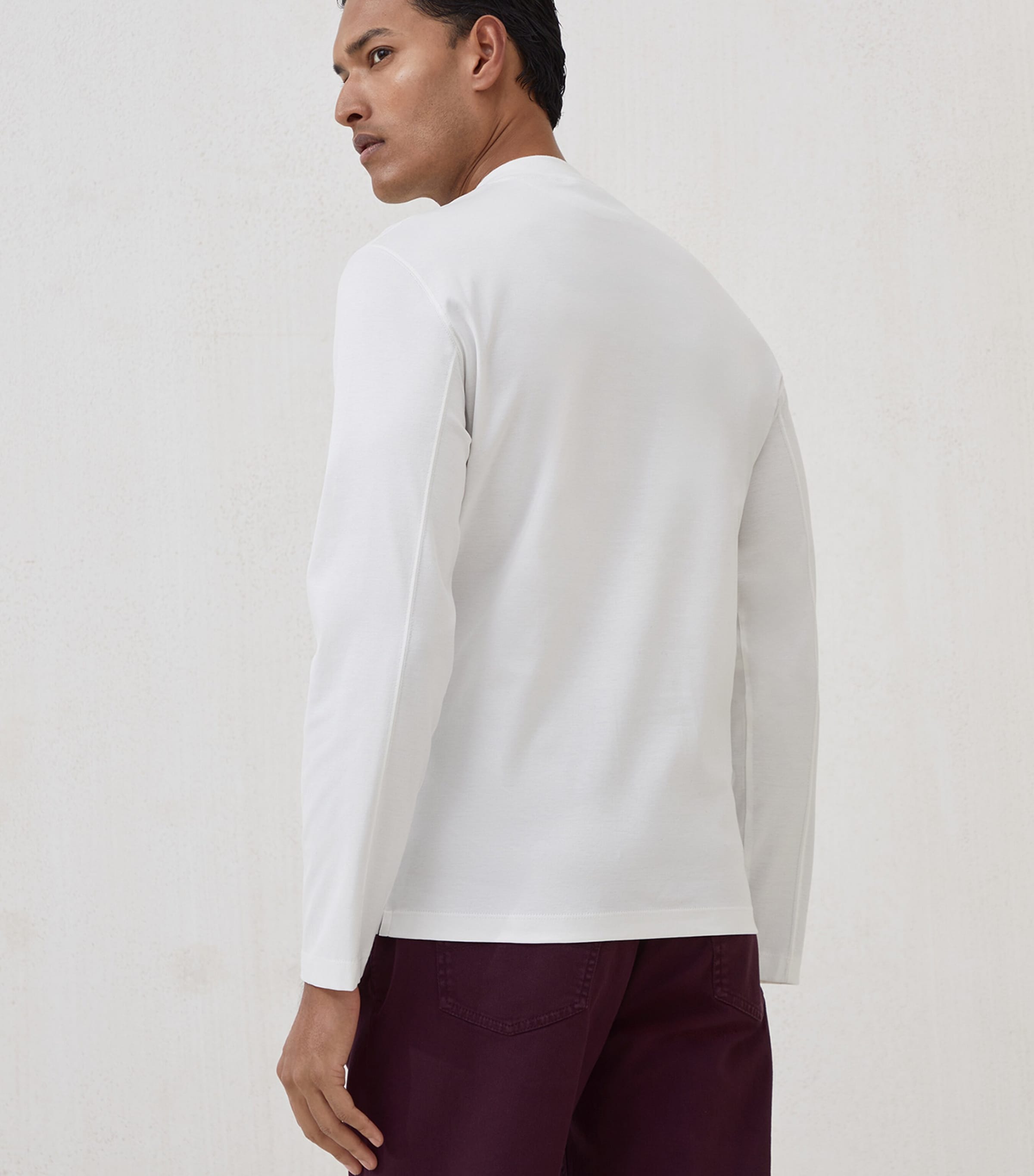 Cotton High-Neck T-Shirt C7220 Image 3